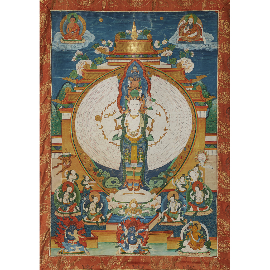 THANGKA DEPICTING AVALOKITESHVARA SAHASRABHUJA