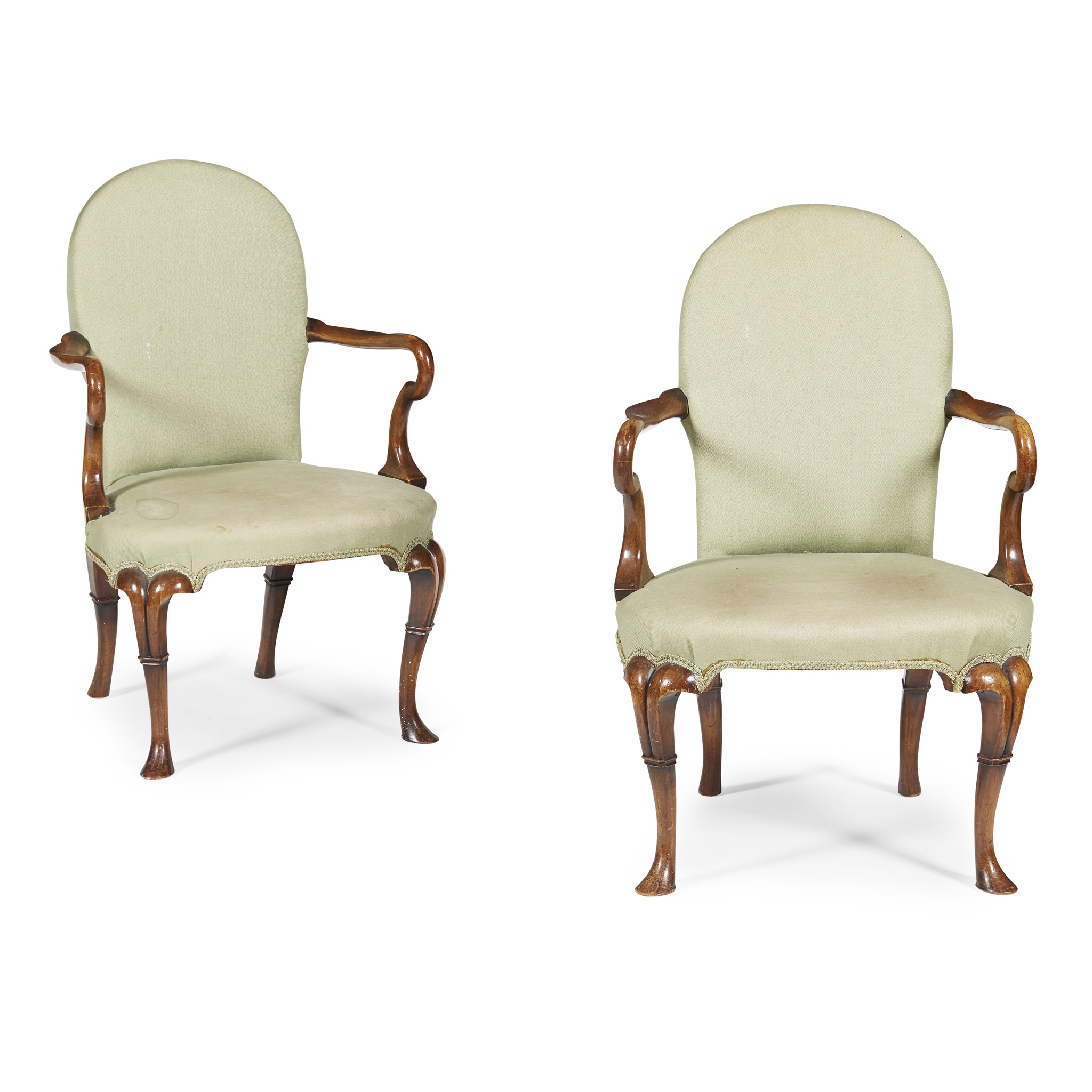 PAIR OF GEORGE I STYLE ARMCHAIRS