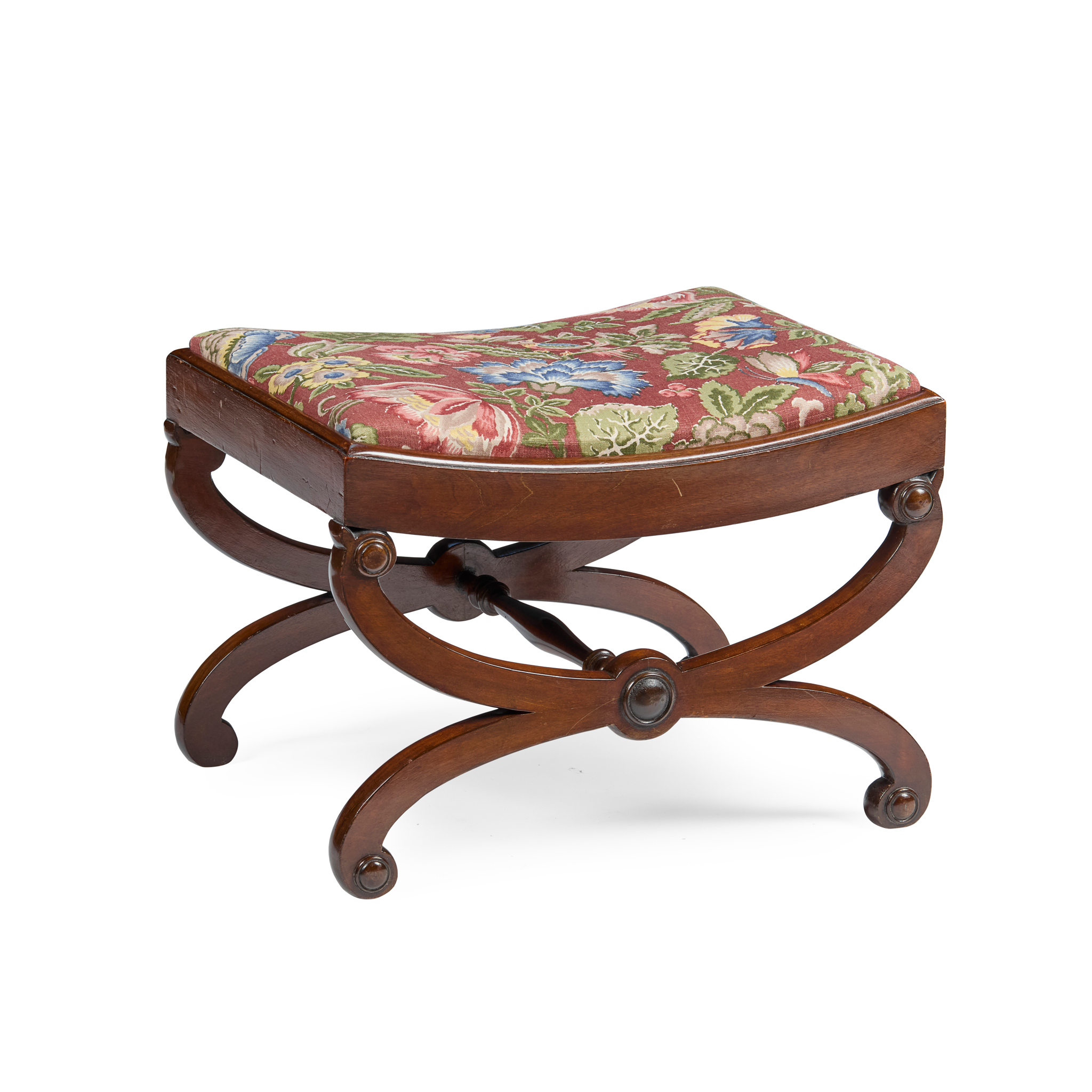 REGENCY STYLE MAHOGANY FOOTSTOOL