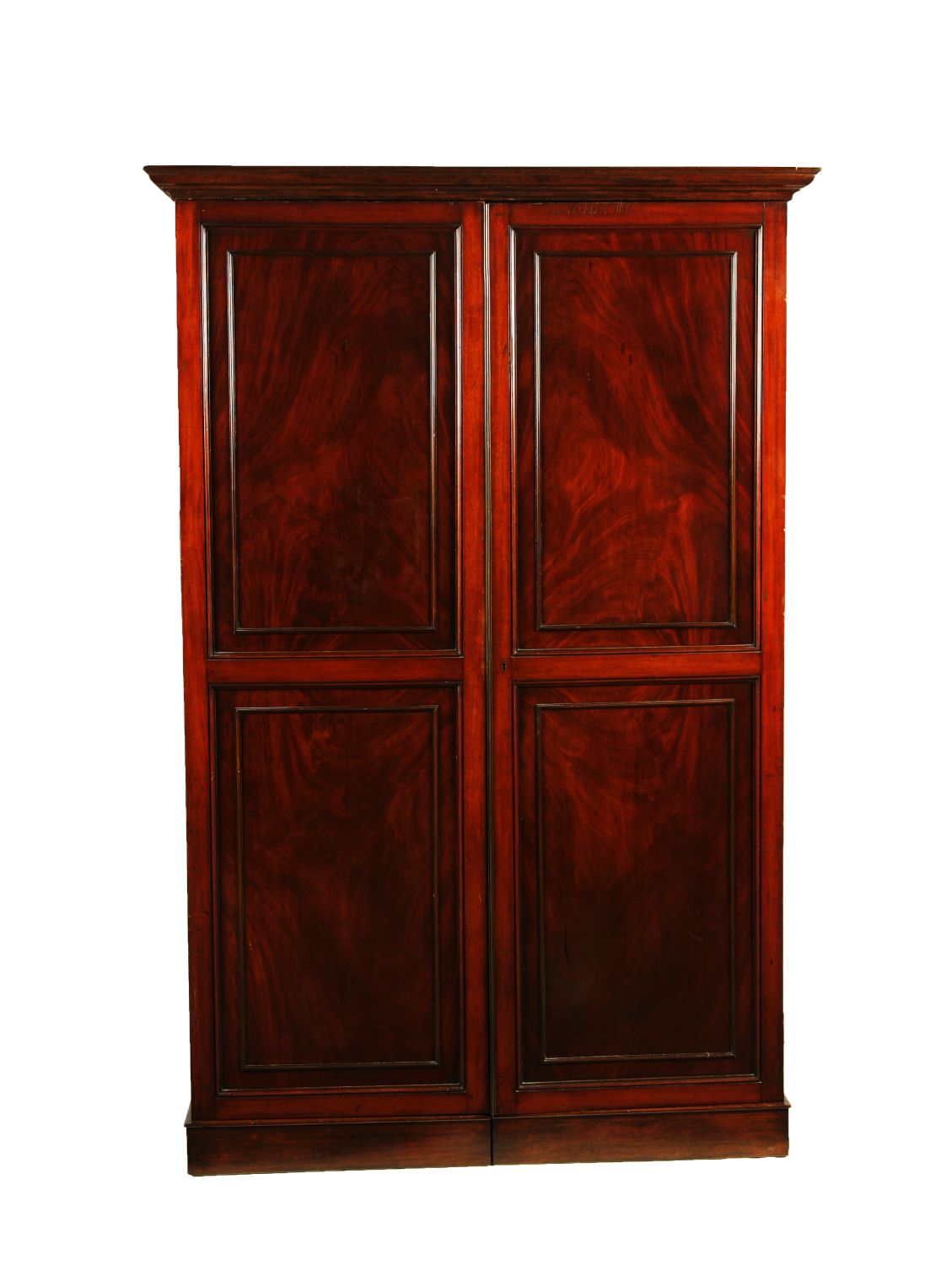 MAHOGANY TWO DOOR WARDROBE
