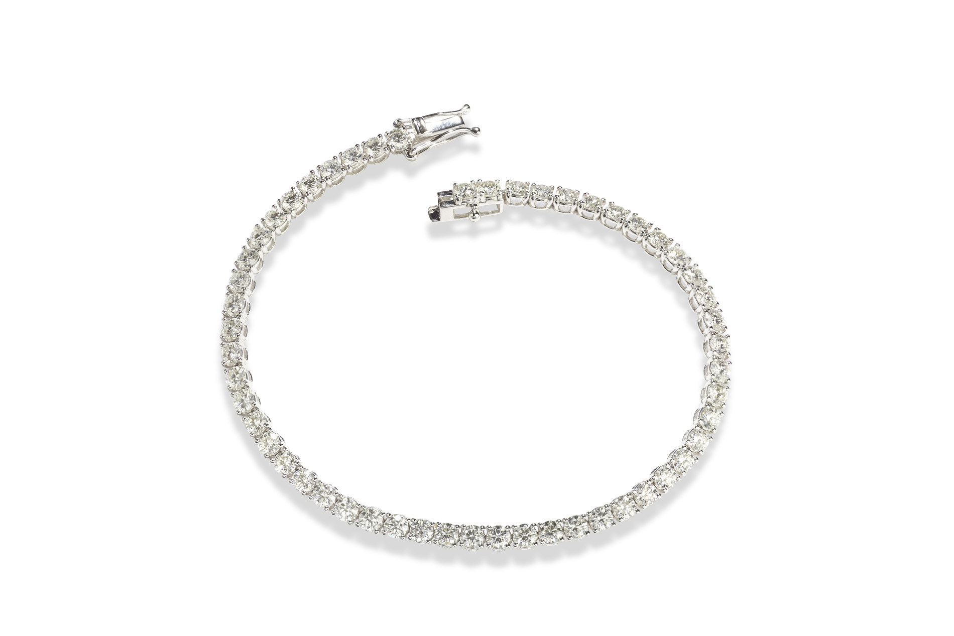 A diamond line bracelet
