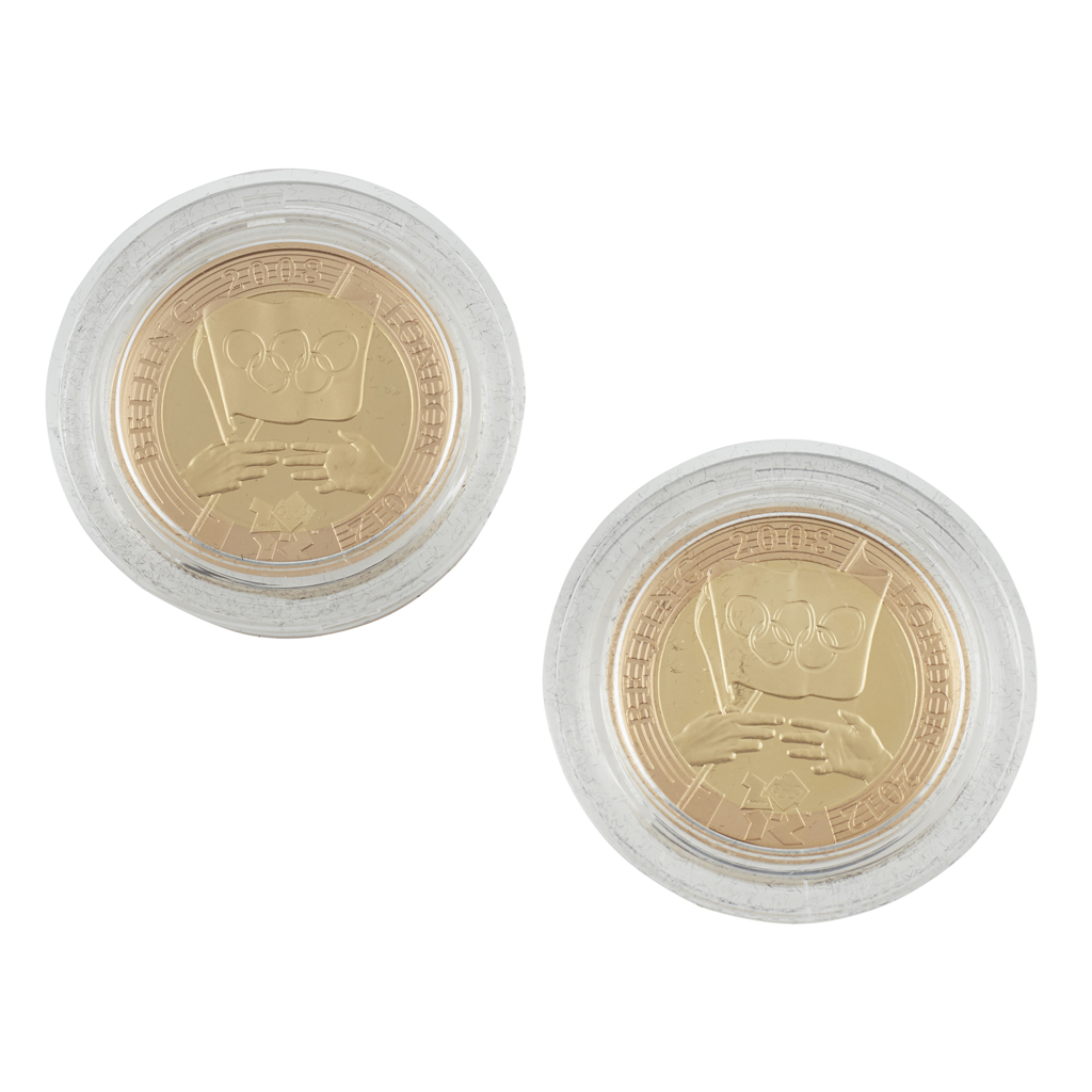 GB - Two 2018 Handover Olympics proof gold £2 coins