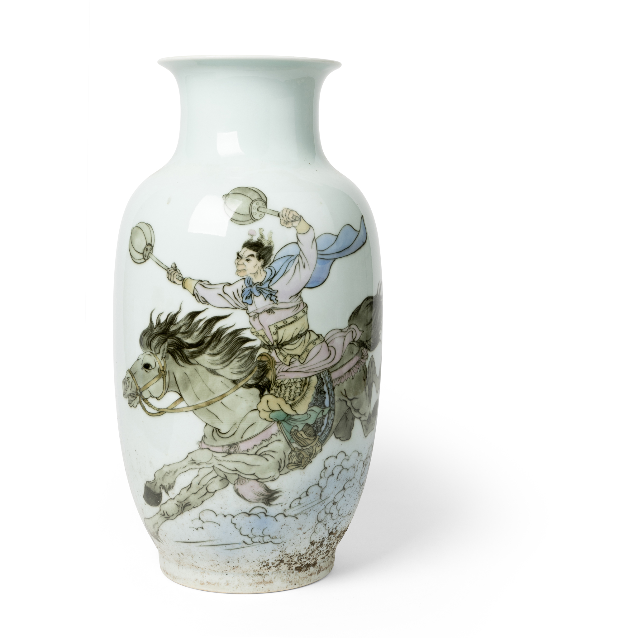 LARGE CHINESE QIANJIANG-ENAMELLED VASE