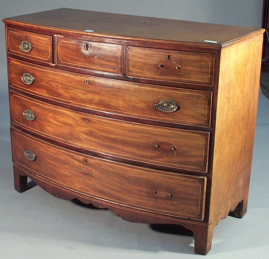 A Regency mahogany bowfront chest
