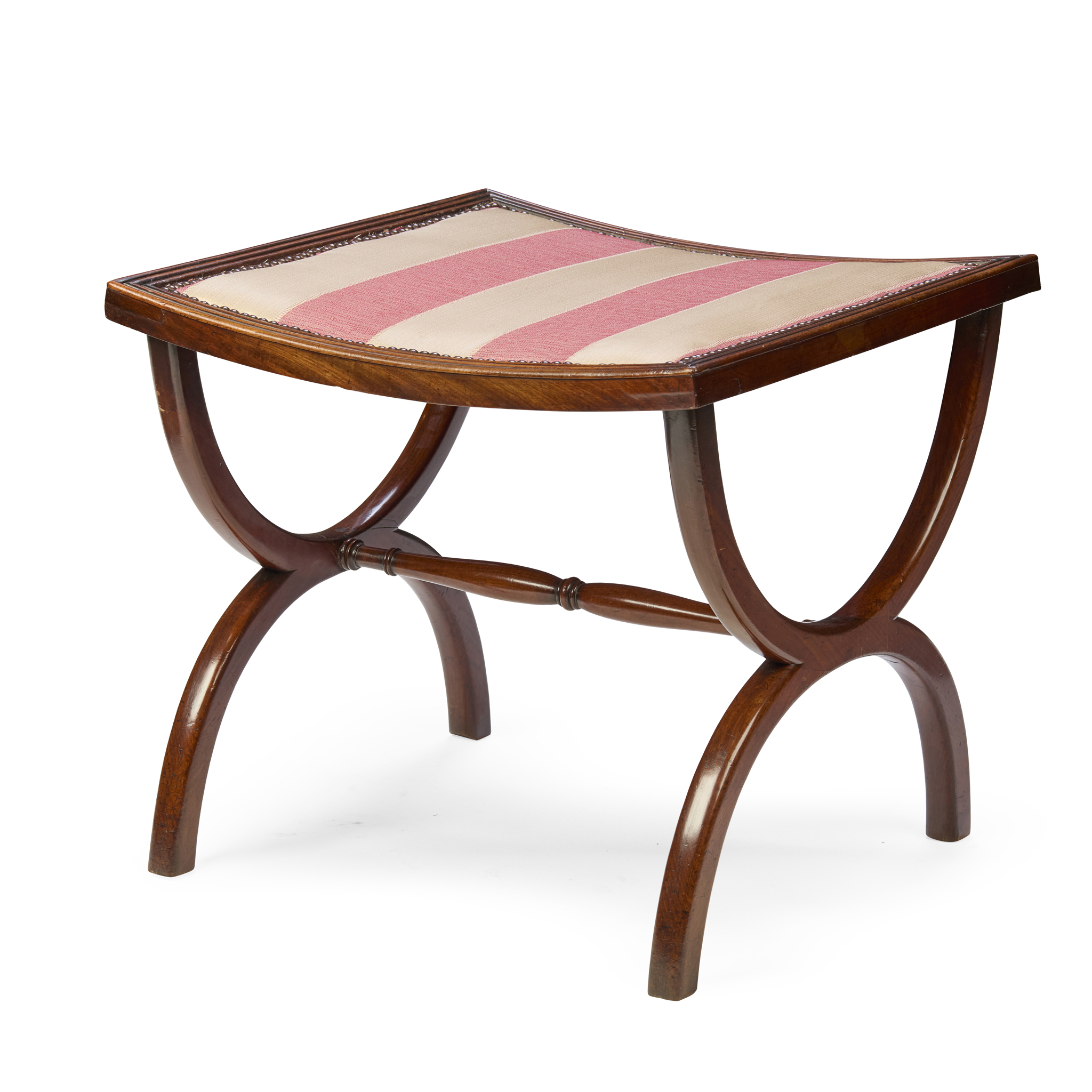 REGENCY MAHOGANY X-FRAME STOOL