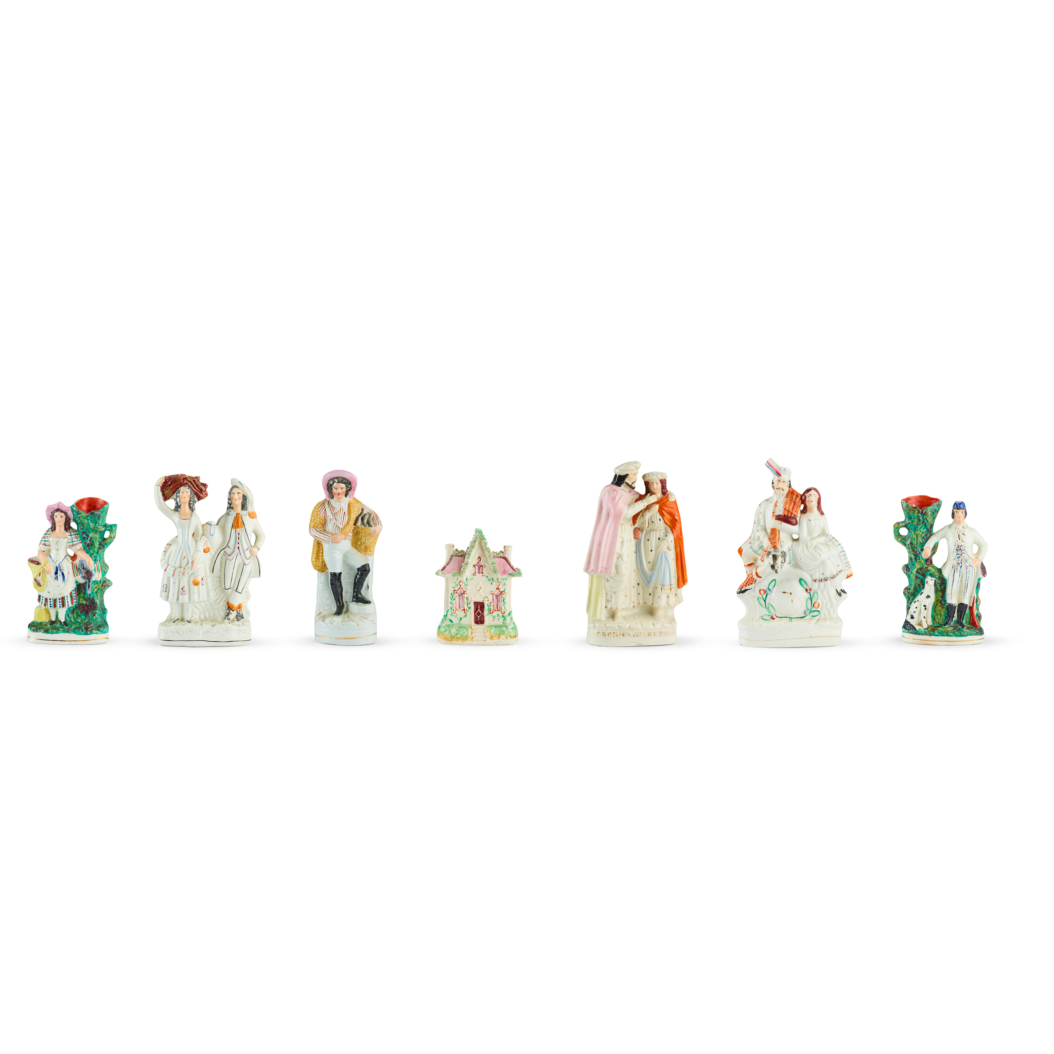 A COLLECTION OF STAFFORDSHIRE FIGURES