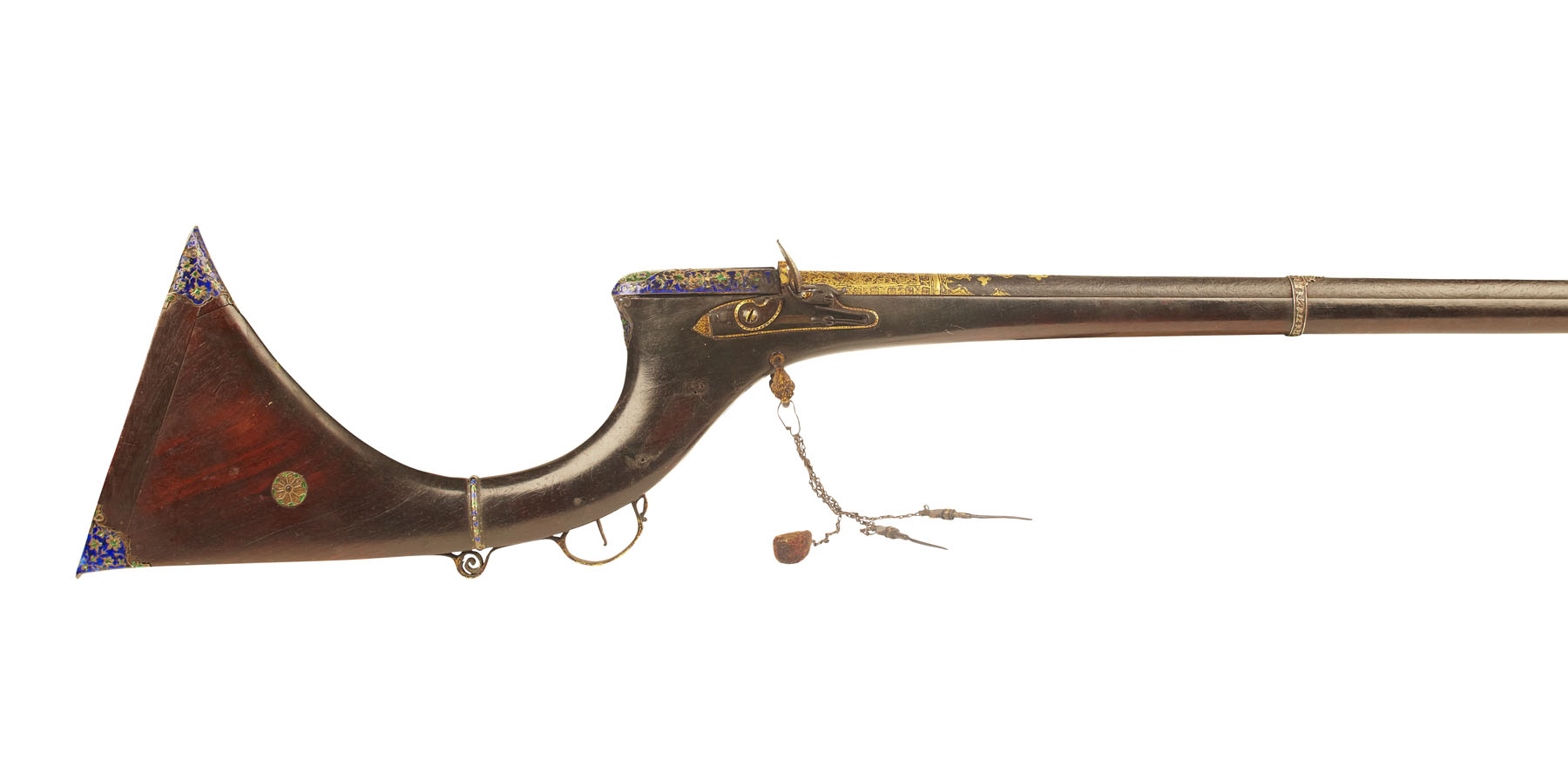 FINE MIDDLE EASTERN FLINTLOCK RIFLE (JEZAIL)