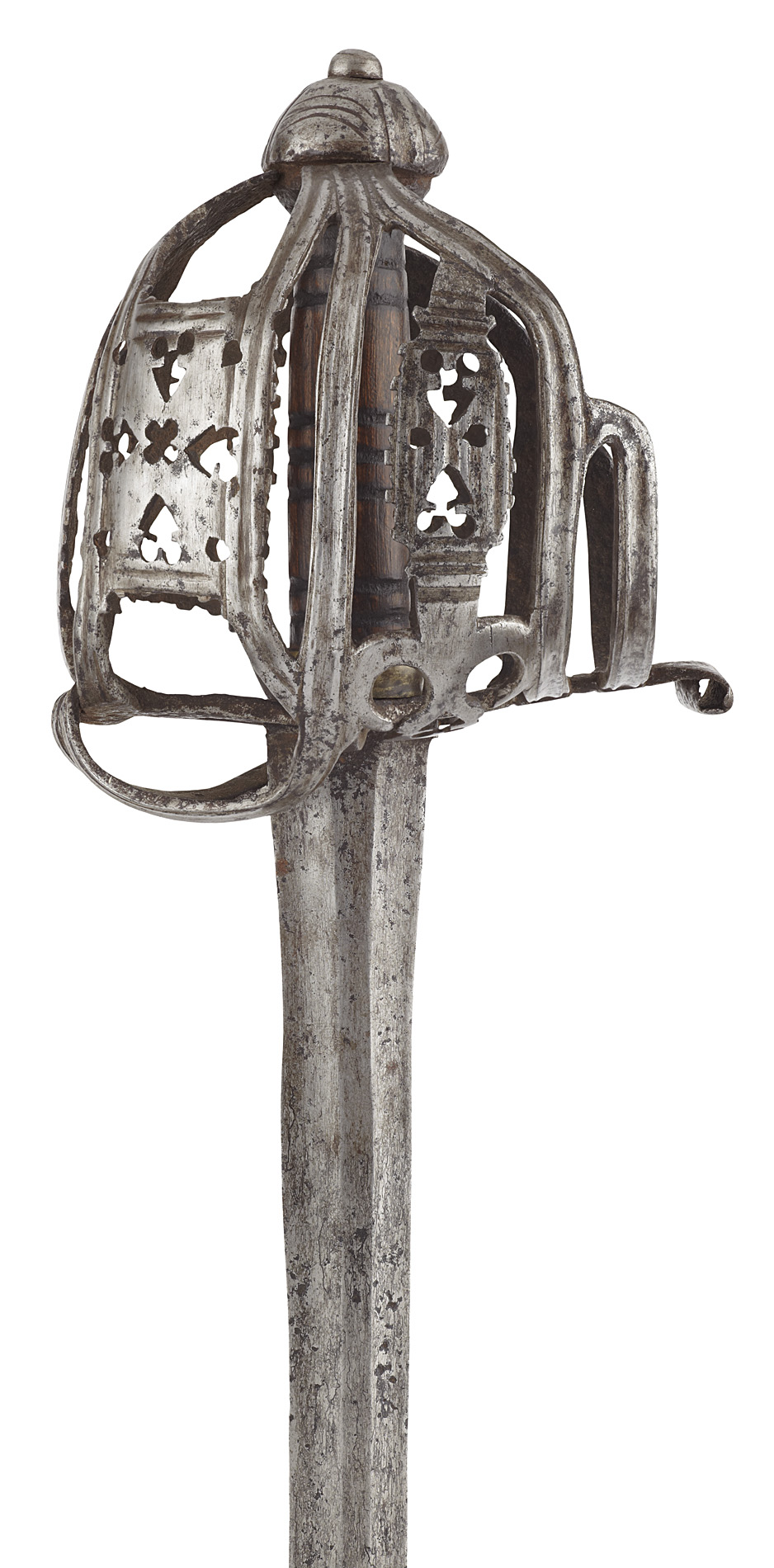 A Scottish basket hilted broad sword of Glasgow type, circa 1700