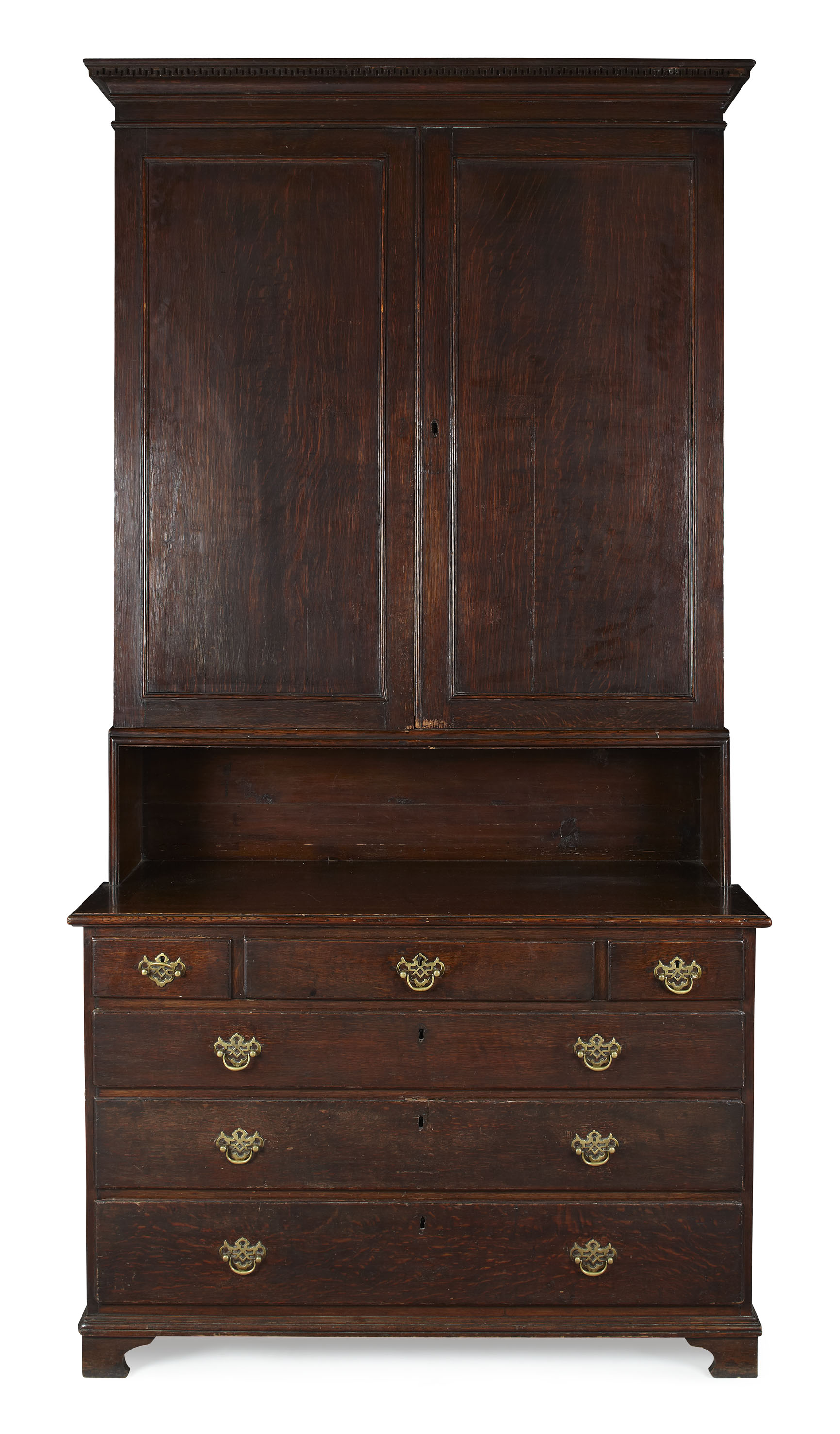 GEORGE III OAK HOUSEKEEPER'S CUPBOARD