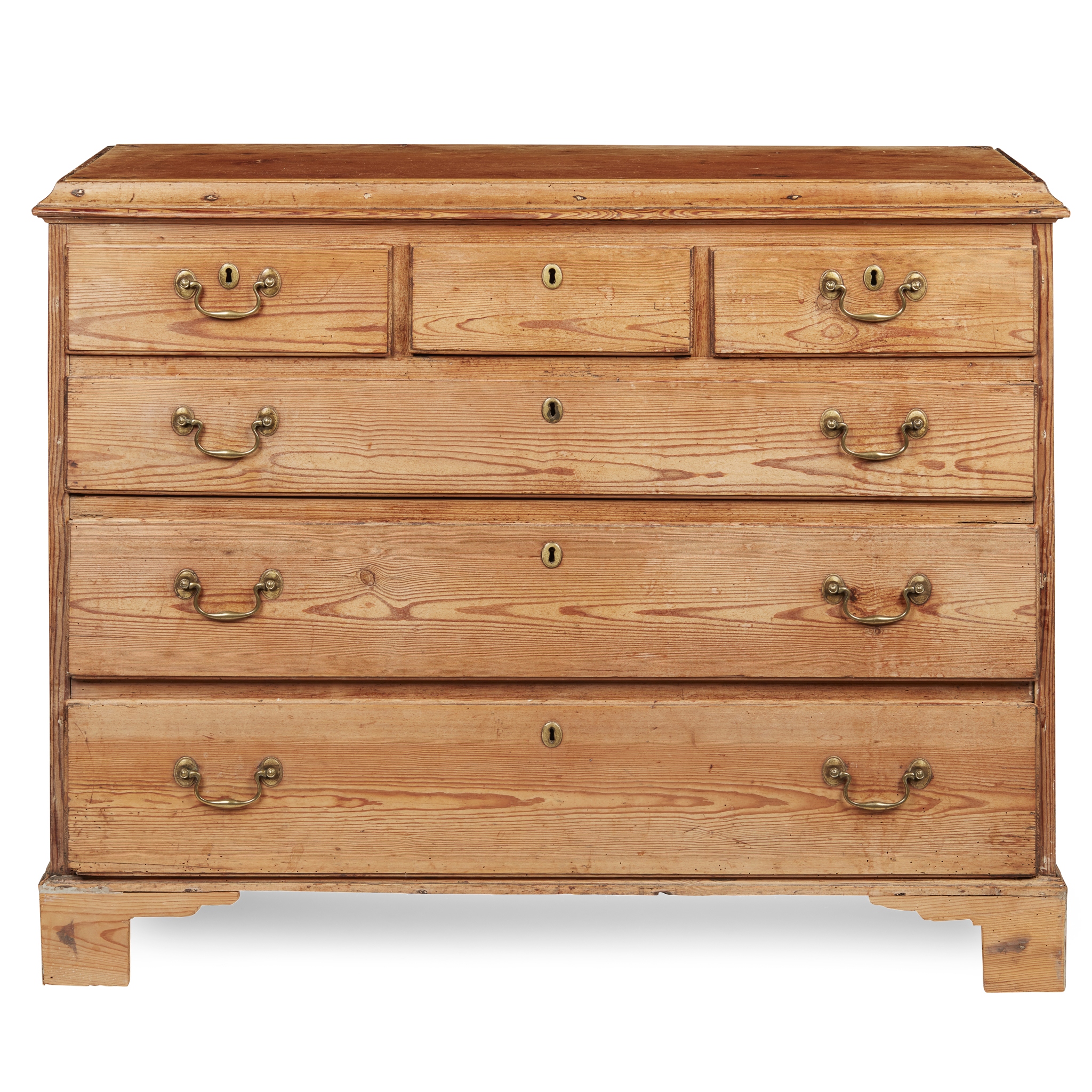 GEORGIAN PINE CHEST OF DRAWERS, PROBABLY SCOTTISH
