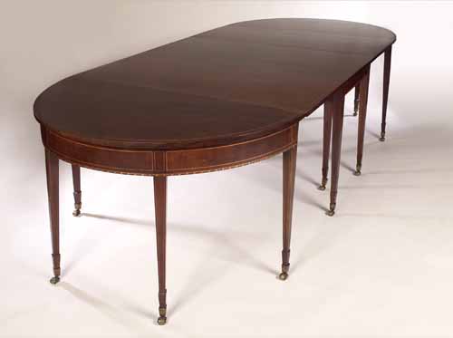 A George III D-end dining table,
