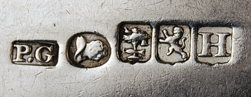 A matched set of six Fiddle pattern tablespoons