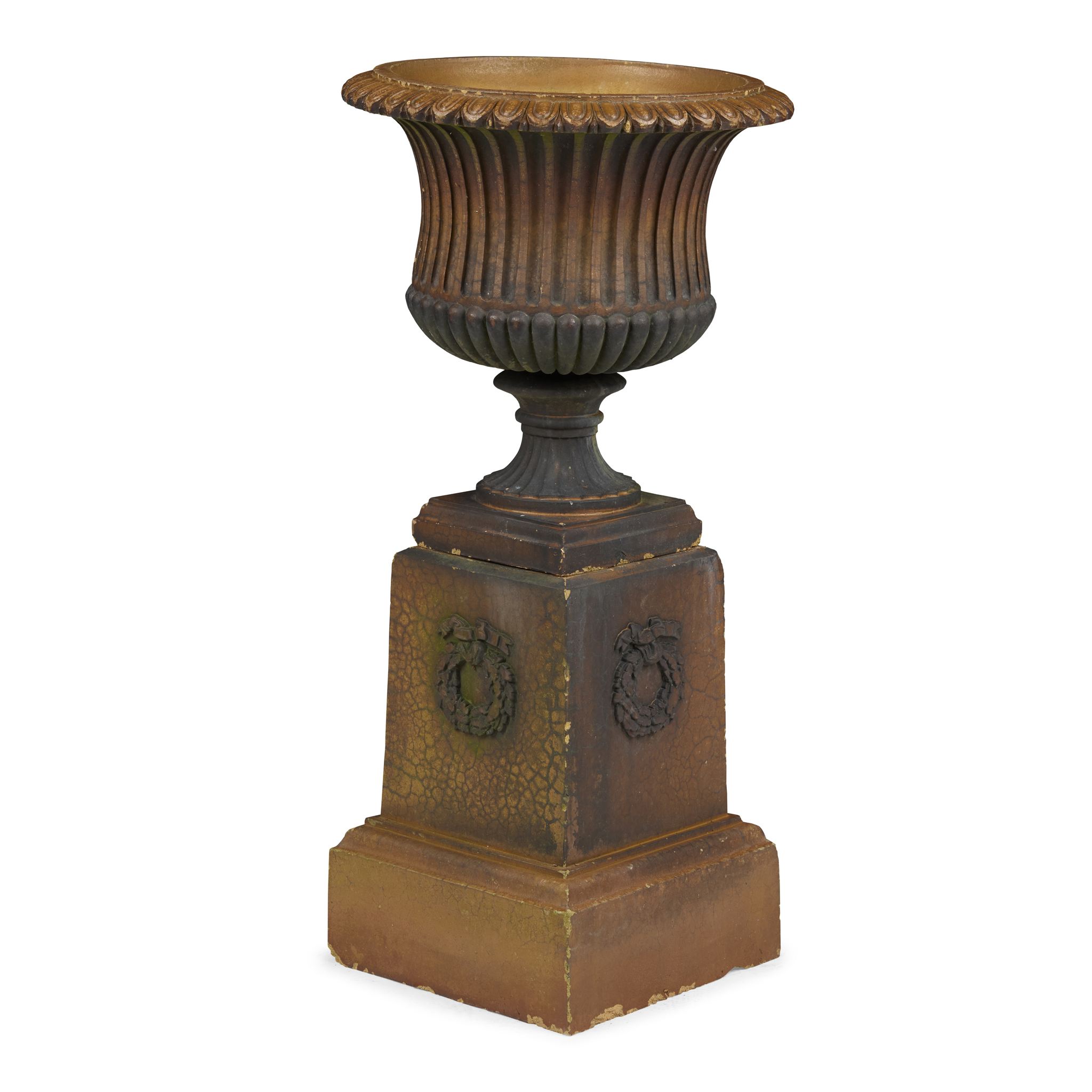 FIRECLAY URN ON STAND