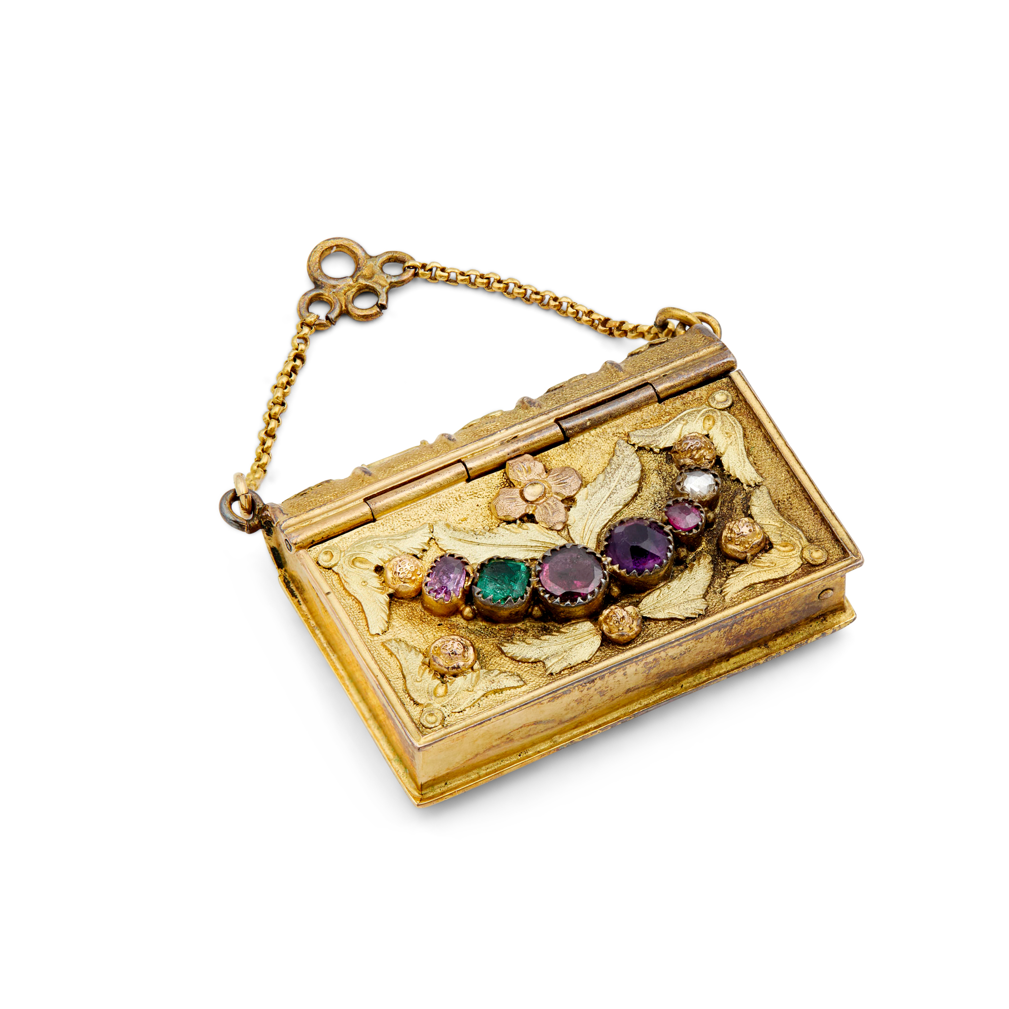 A 19TH CENTURY FRENCH ACROSTIC VINAIGRETTE PENDANT