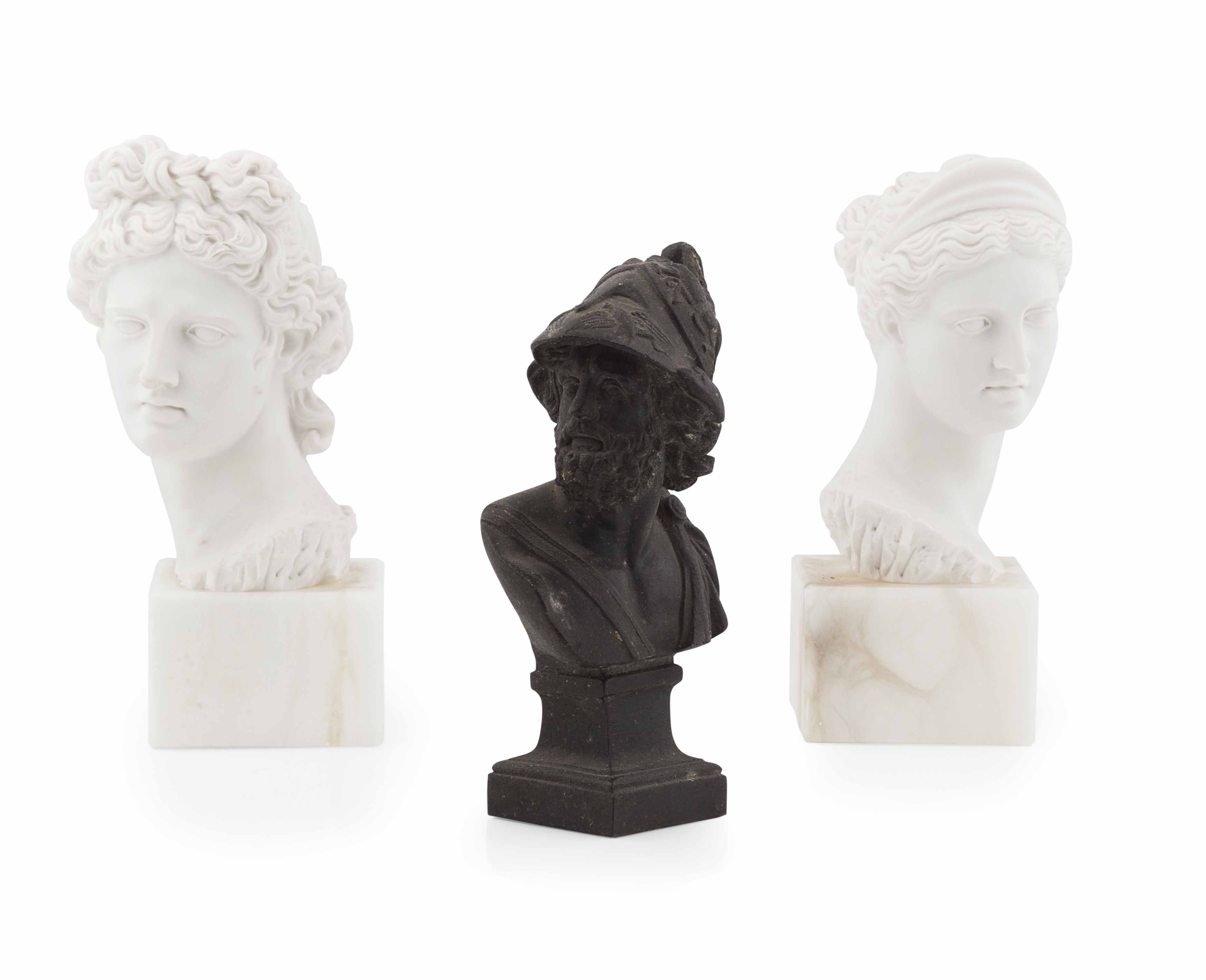 THREE SMALL CLASSICAL BUSTS