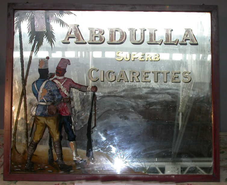 A large advertising mirror