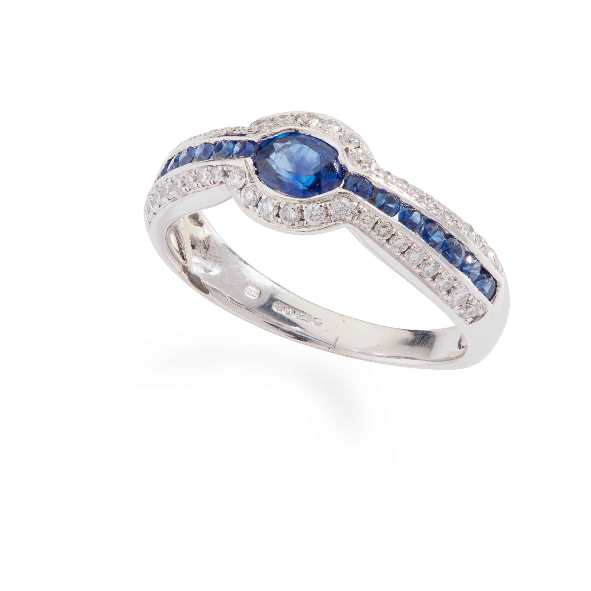 A sapphire and diamond ring