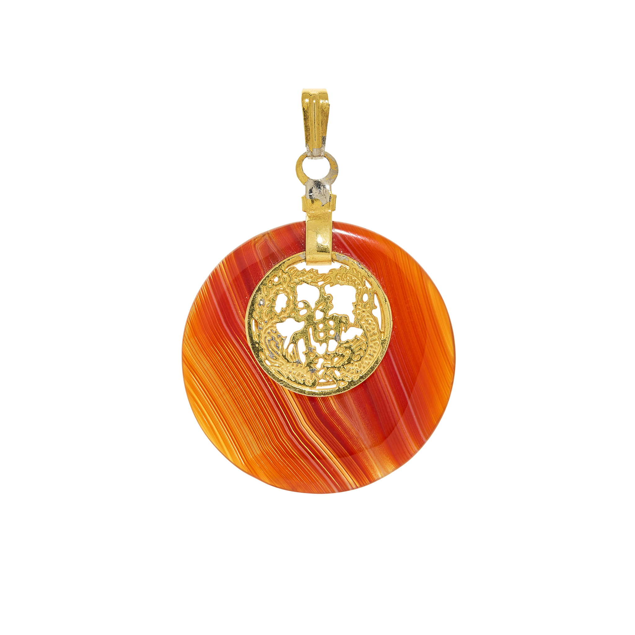A banded agate pendant