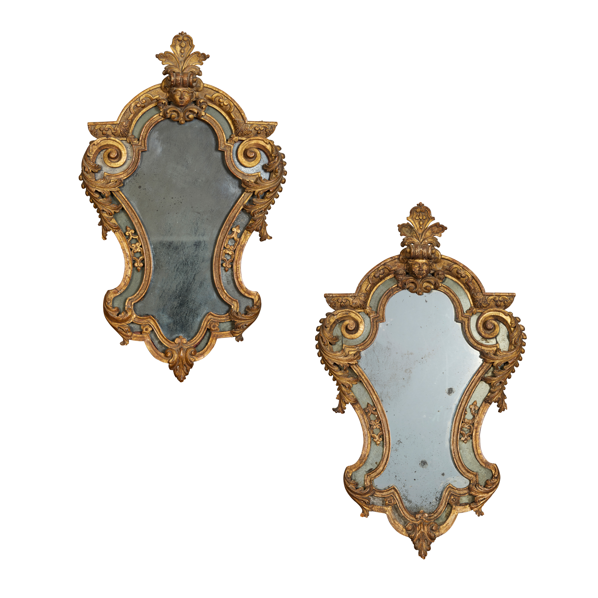 PAIR OF ITALIAN GILTWOOD MIRRORS