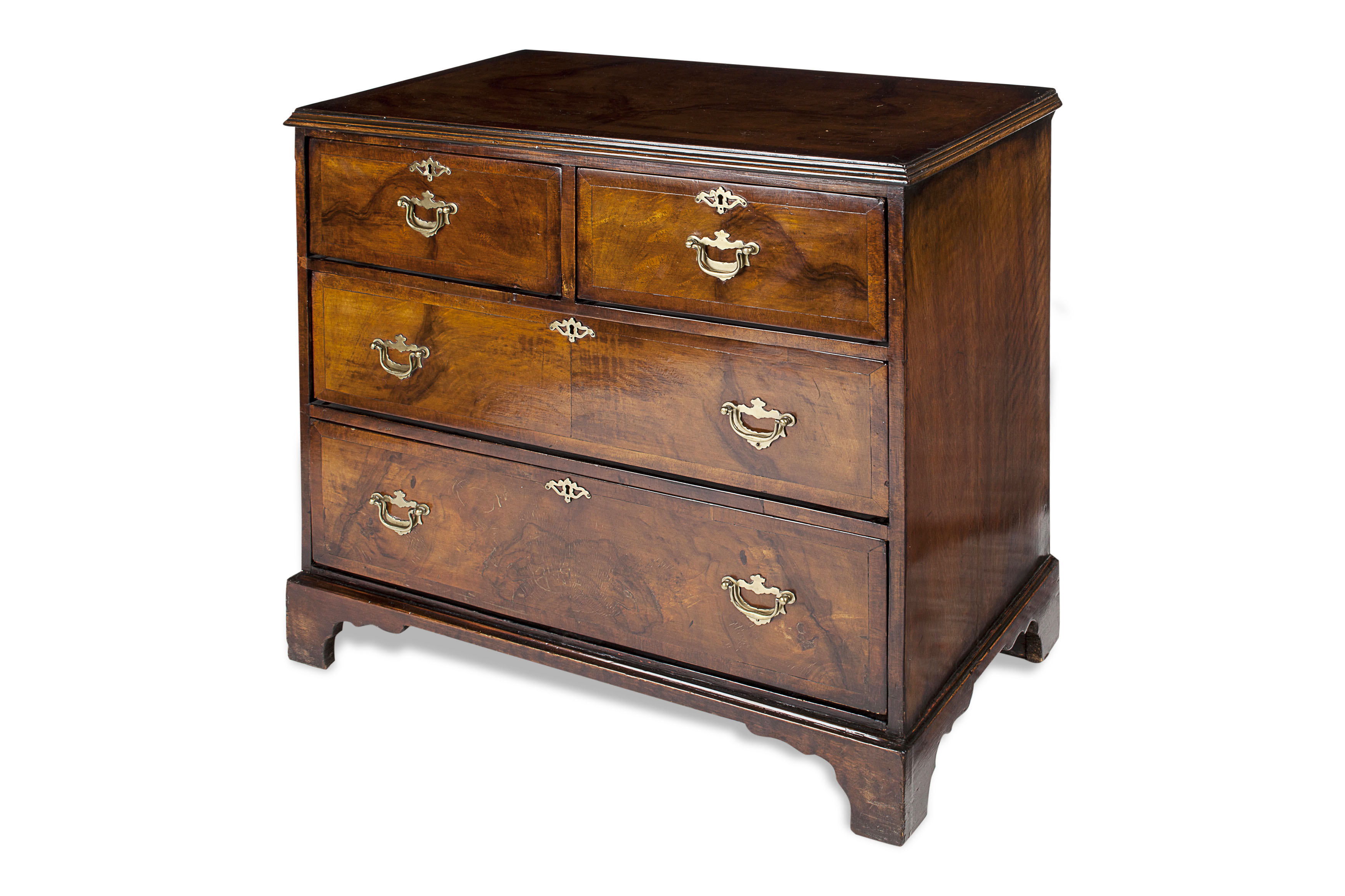 WALNUT AND CROSS BANDED CHEST