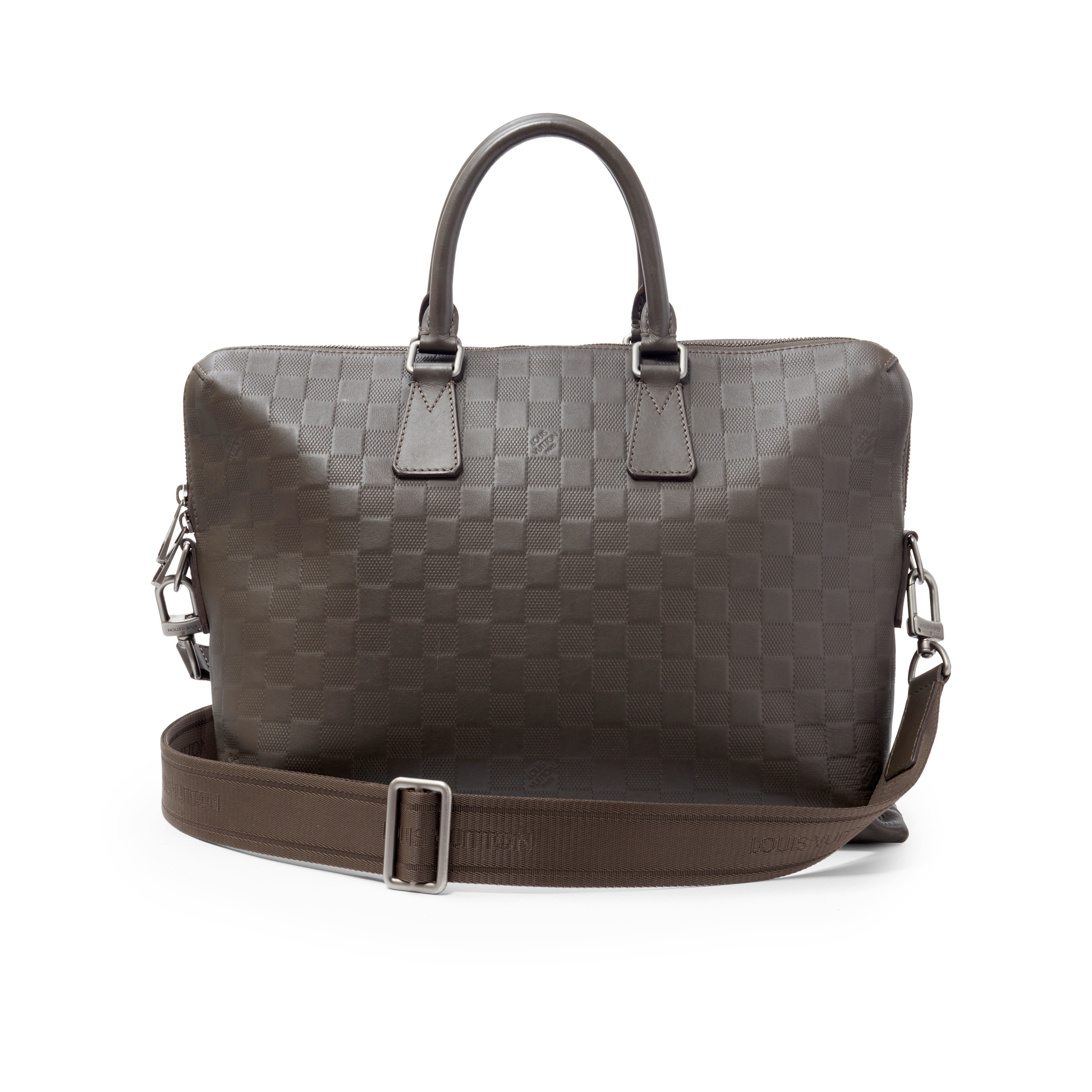 Louis Vuitton: An Ebene Damier Infini Leather Porte Document Jour Bag