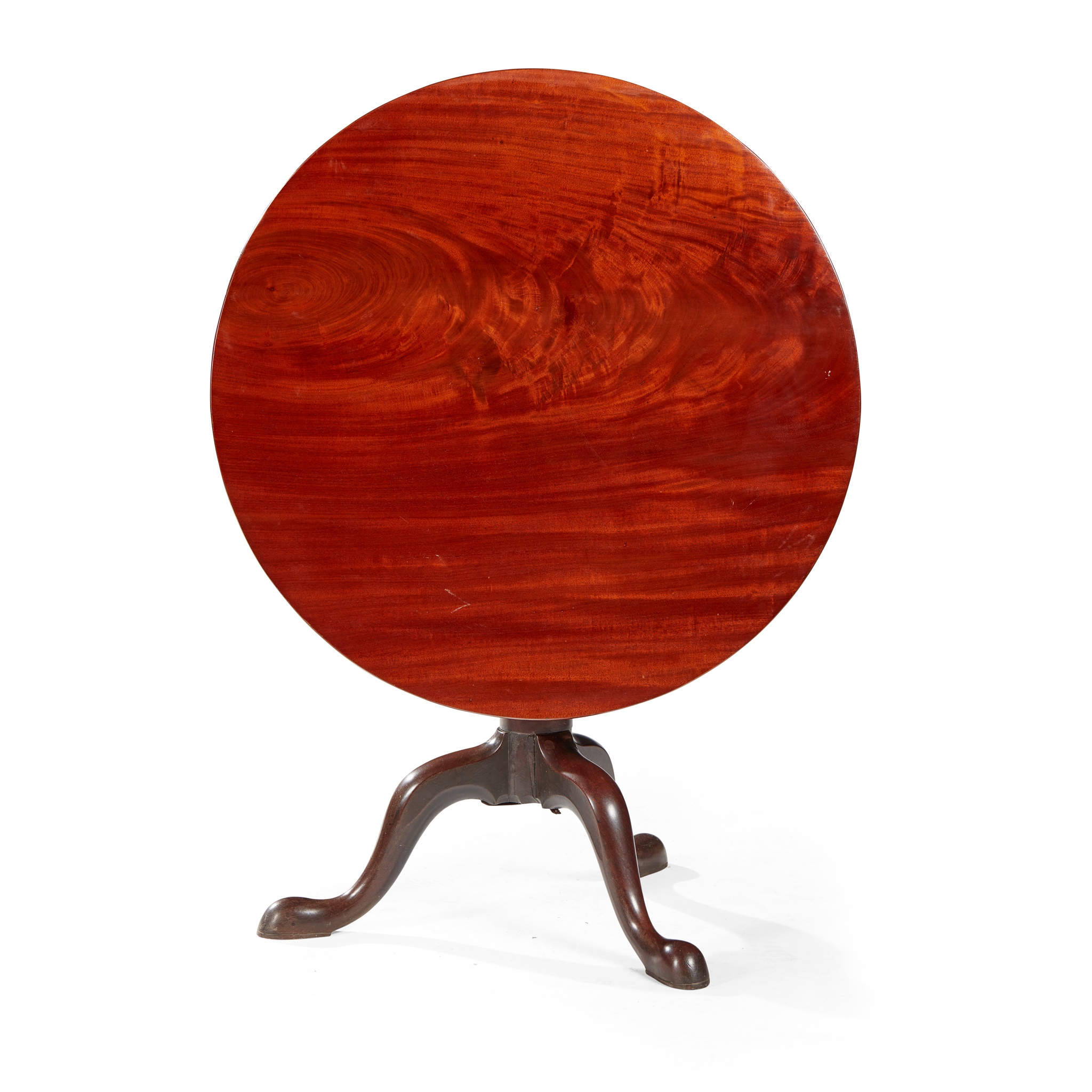 GEORGE III MAHOGANY BIRDCAGE SUPPER TABLE, PROBABLY IRISH