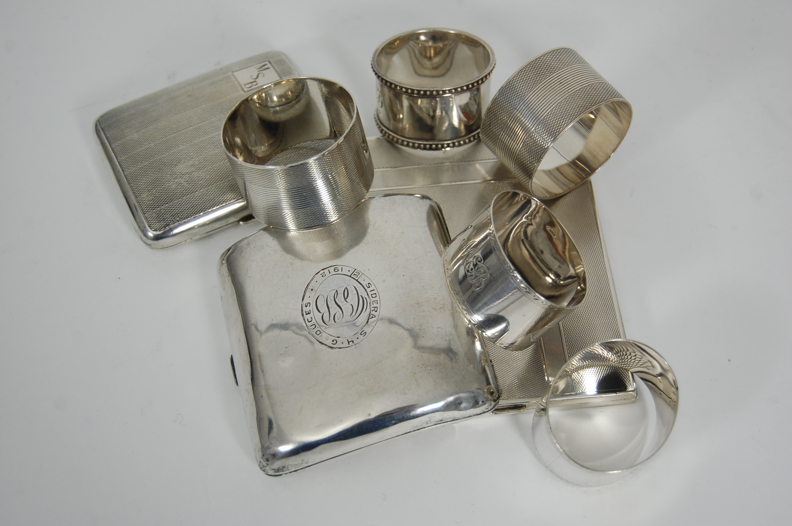 A small collection of silver