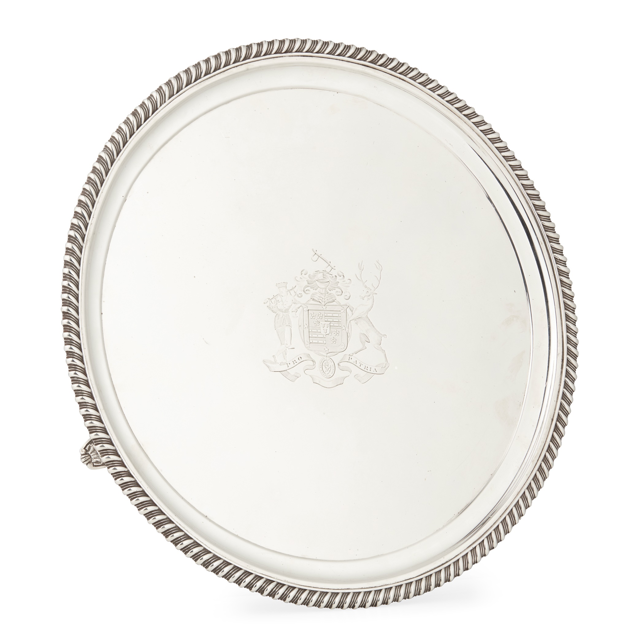 AN IMPRESSIVE REGENCY GEORGE III SALVER