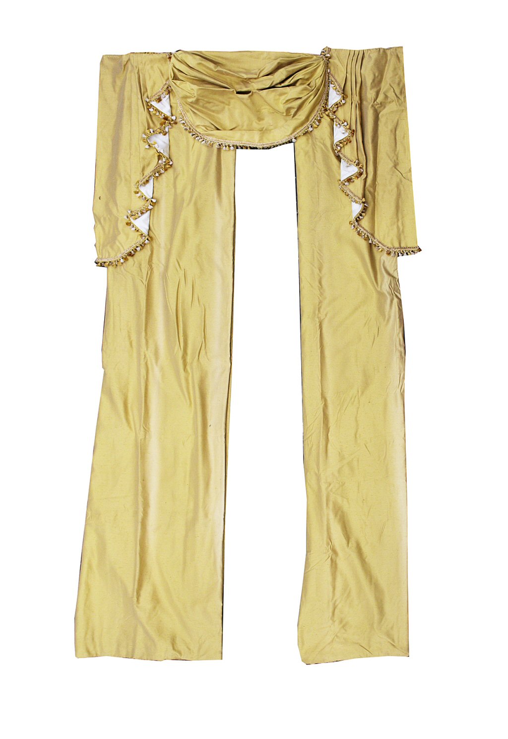 TWO PAIRS OF DOUPIONI SILK CURTAINS