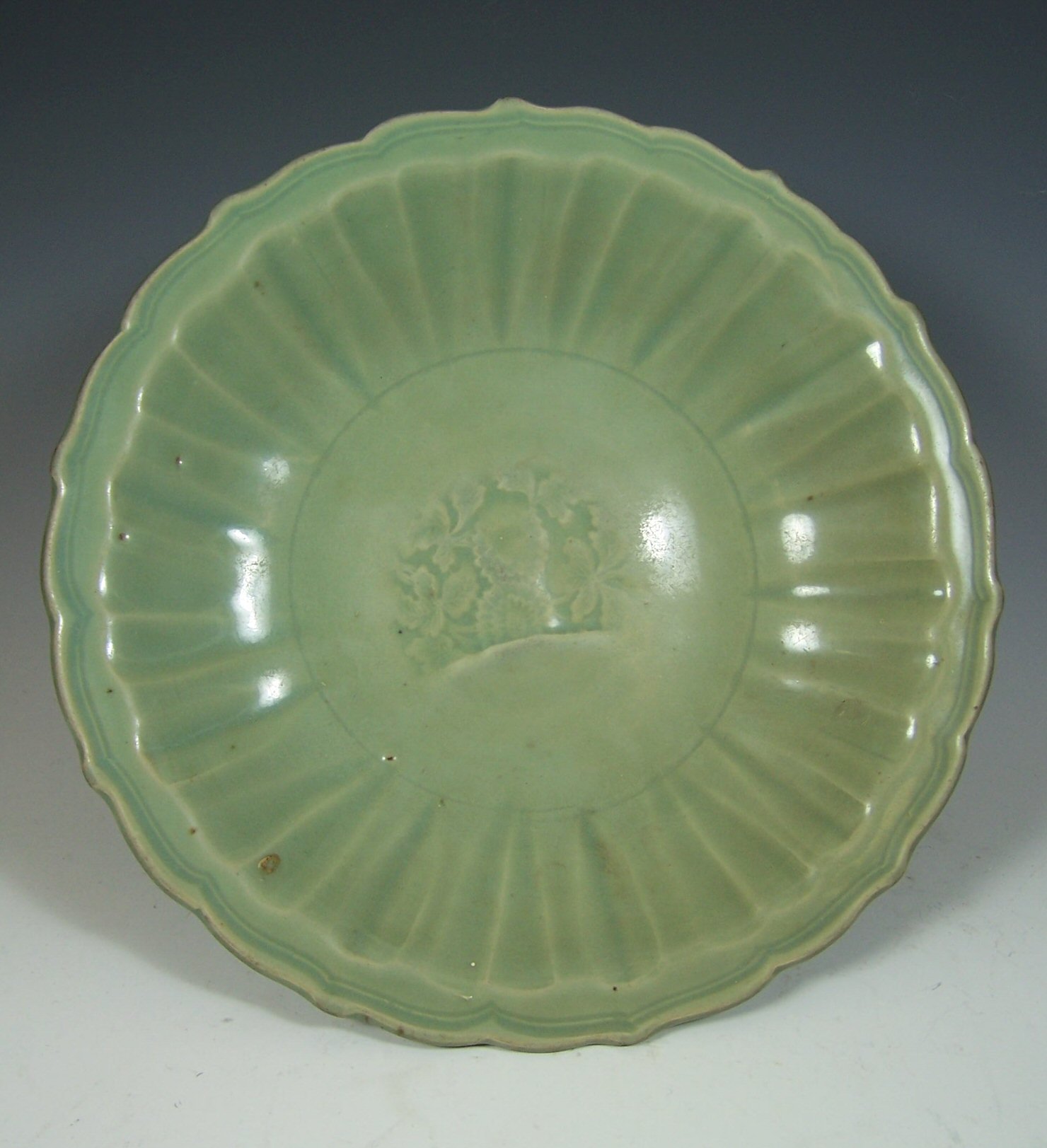 A 17th century Chinese celadon dish