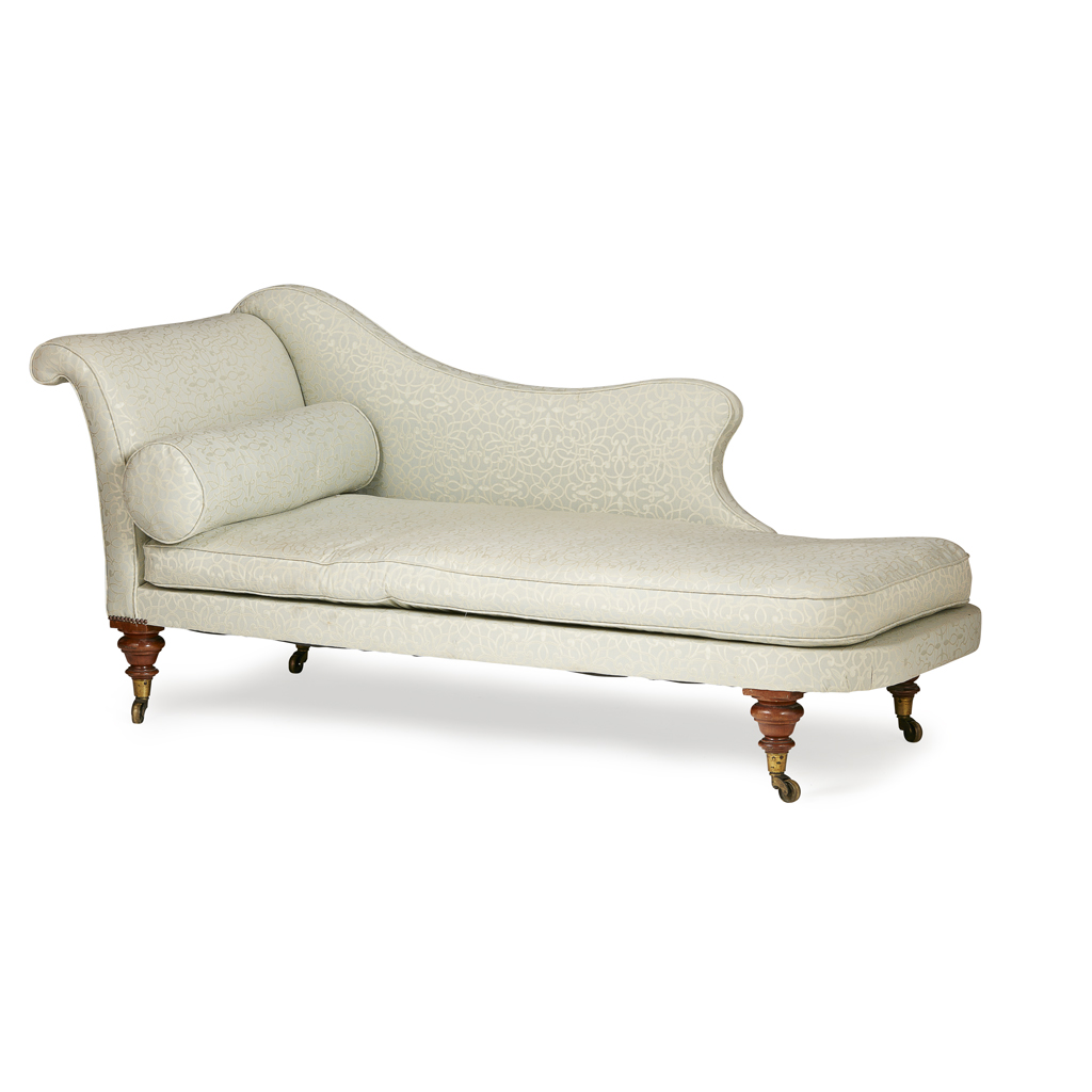 EARLY VICTORIAN MAHOGANY CHAISE LONGUE