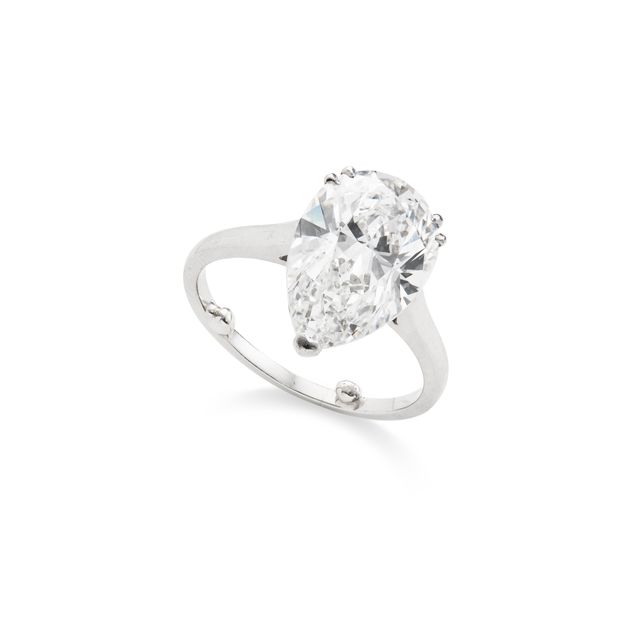 A 4.92 carat diamond solitaire ring