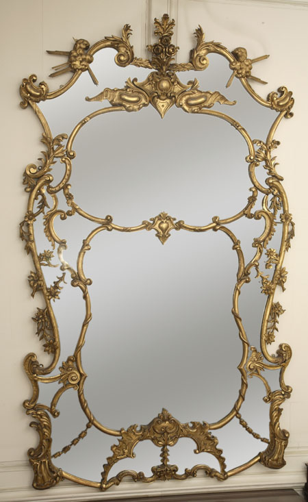 A giltwood overmantel