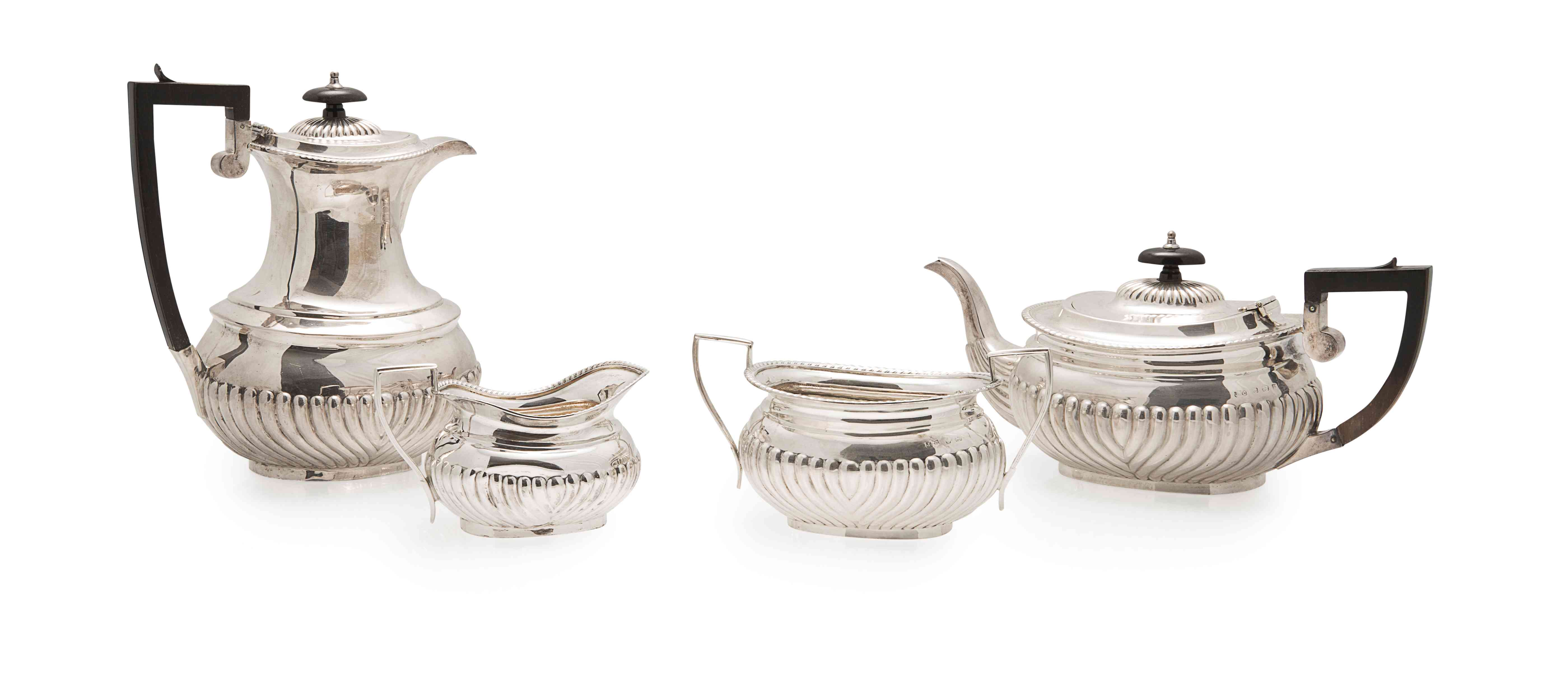 A four piece tea service