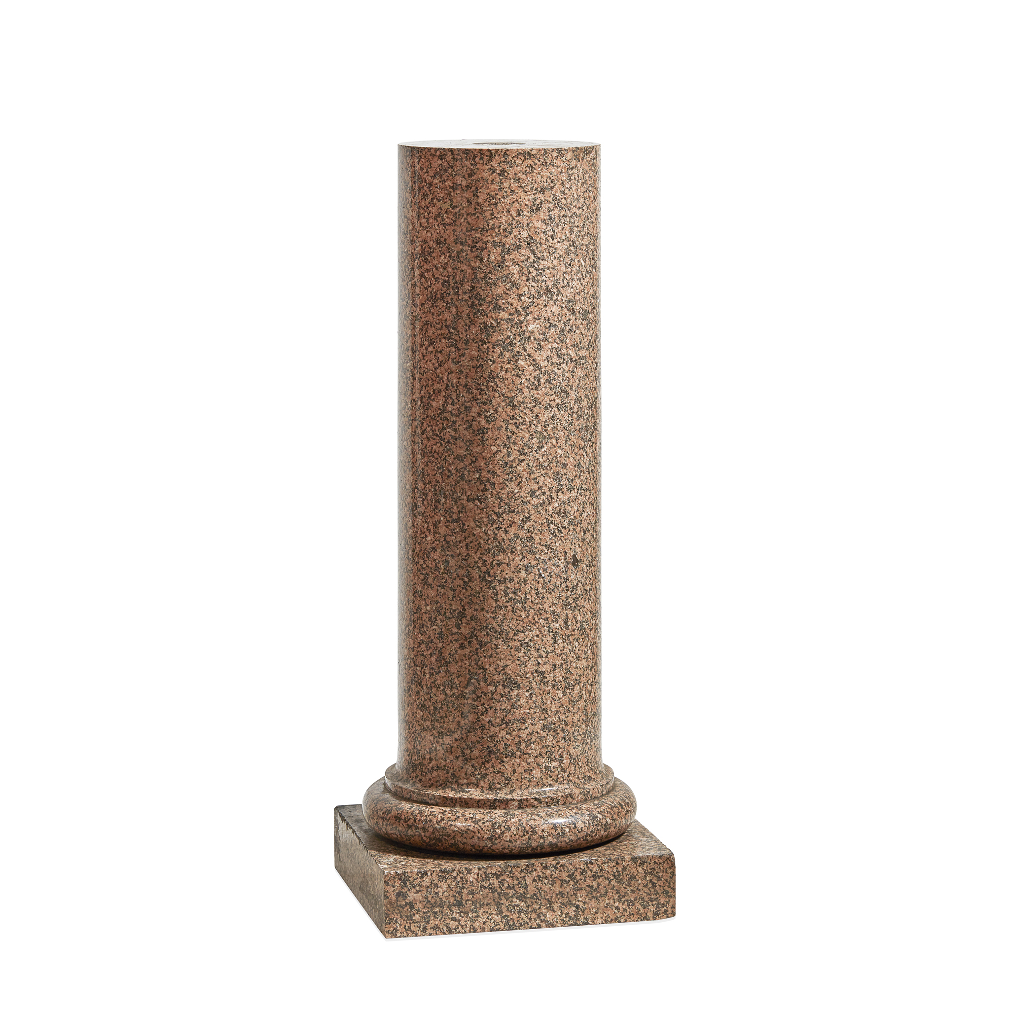 PINK GRANITE HALF COLUMN PEDESTAL