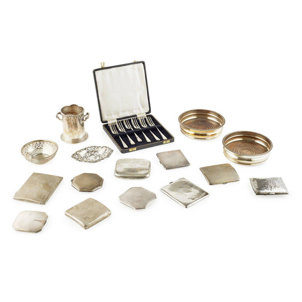 A collection of card and cigarette cases