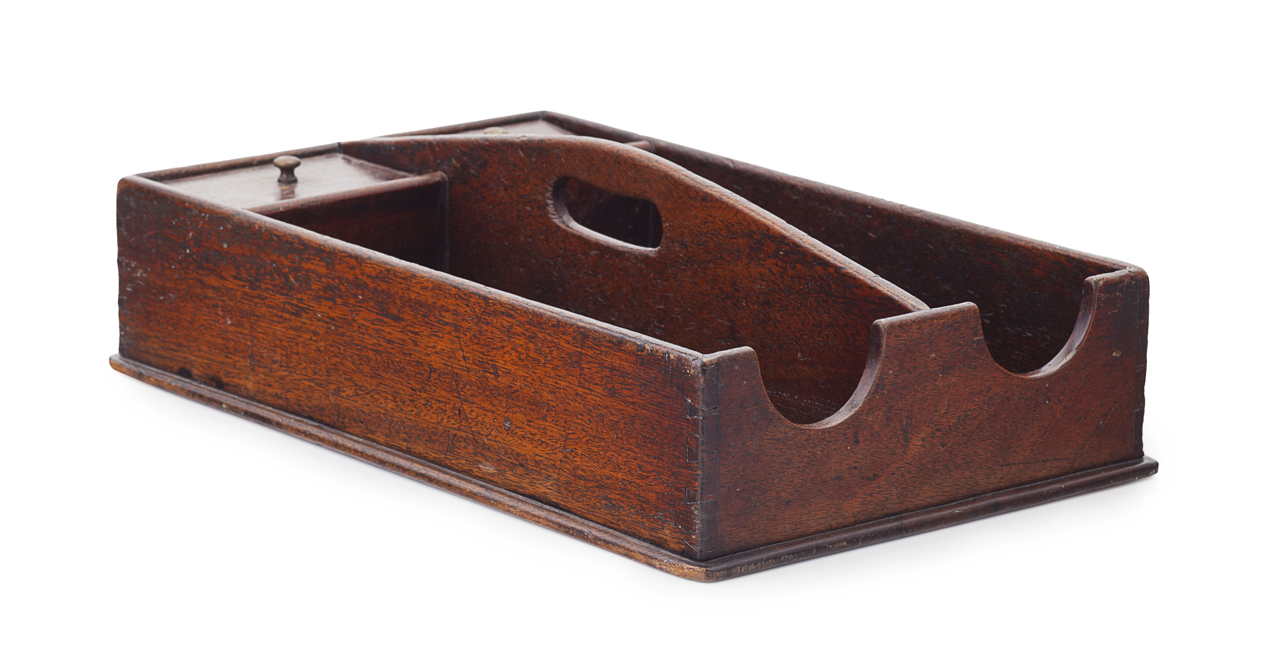 REGENCY MAHOGANY BOTTLE TRAY