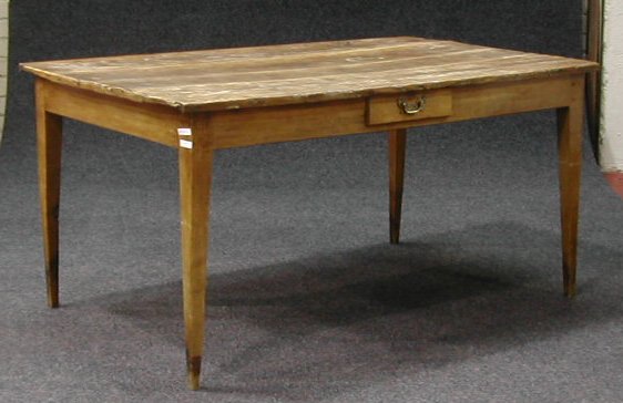A 19th century fruitwood farmhouse table,