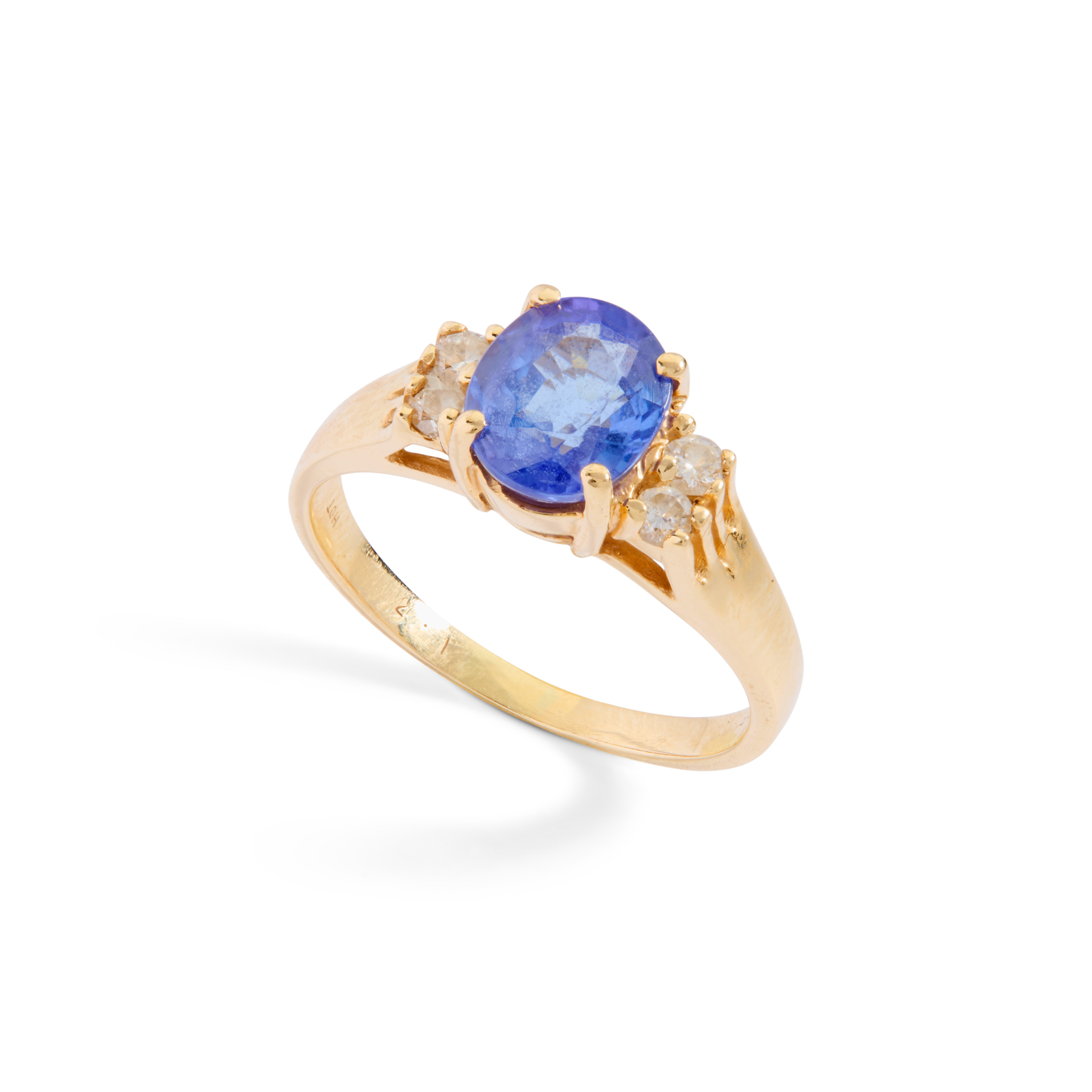 A Tanzanite and diamond ring