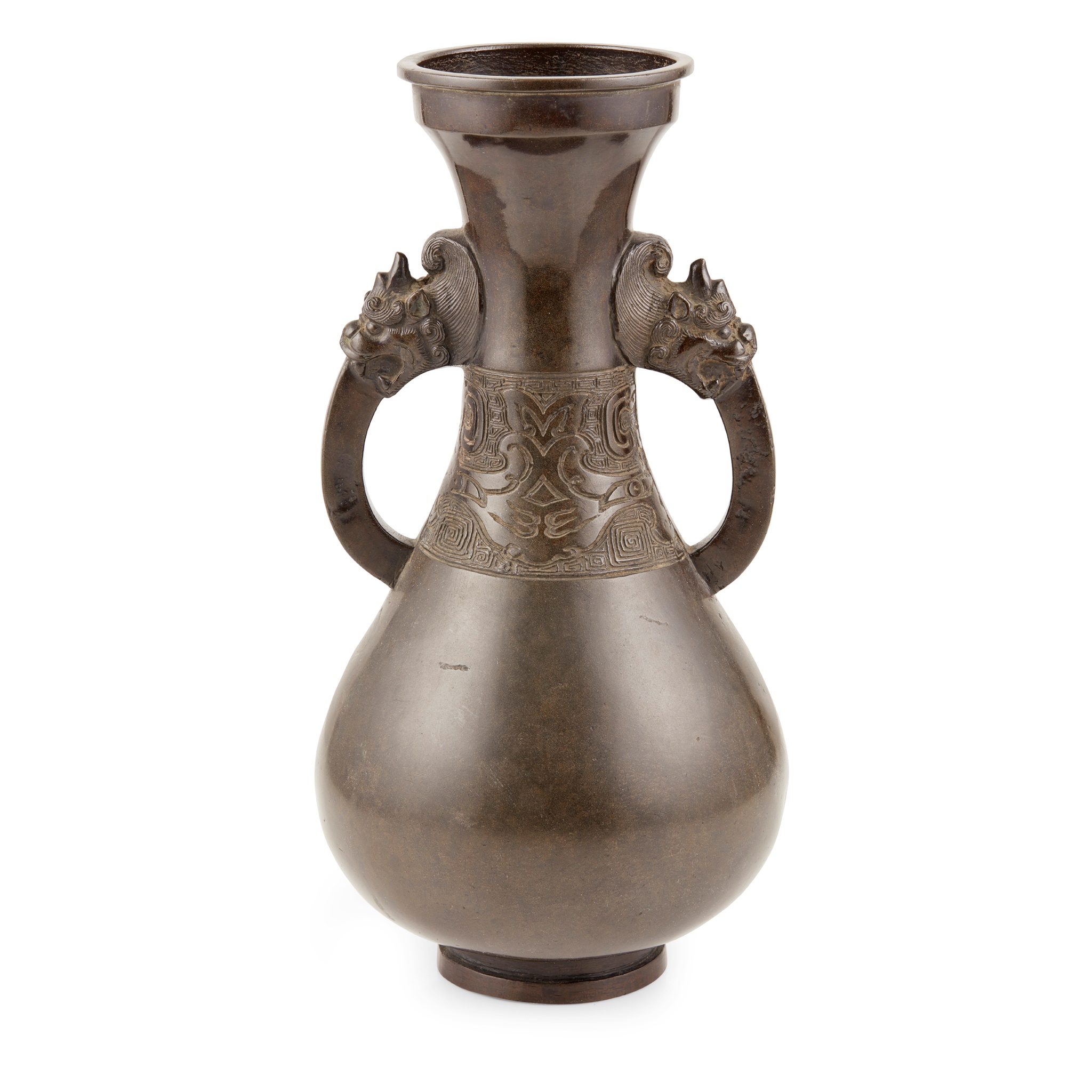 BRONZE BOTTLE VASE