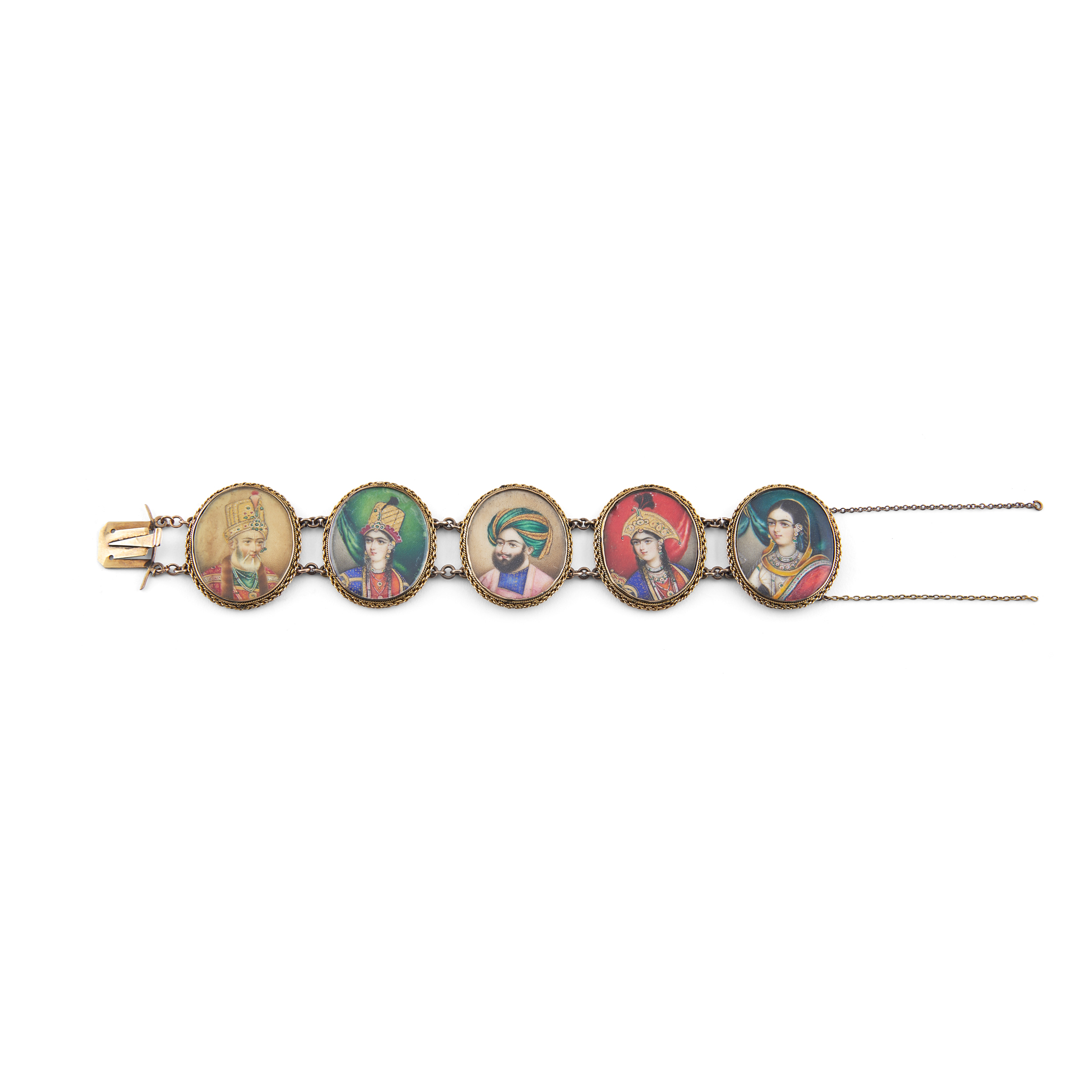 AN INDIAN PORTRAIT MINIATURE BRACELET