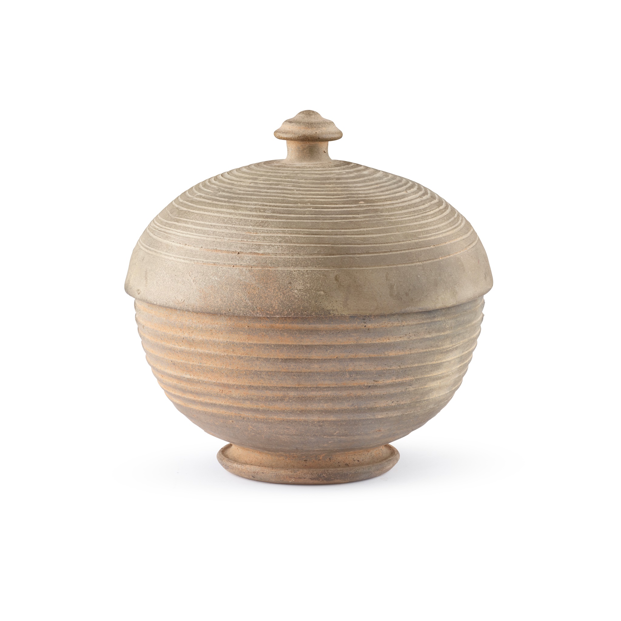 POTTERY BOWL AND COVER