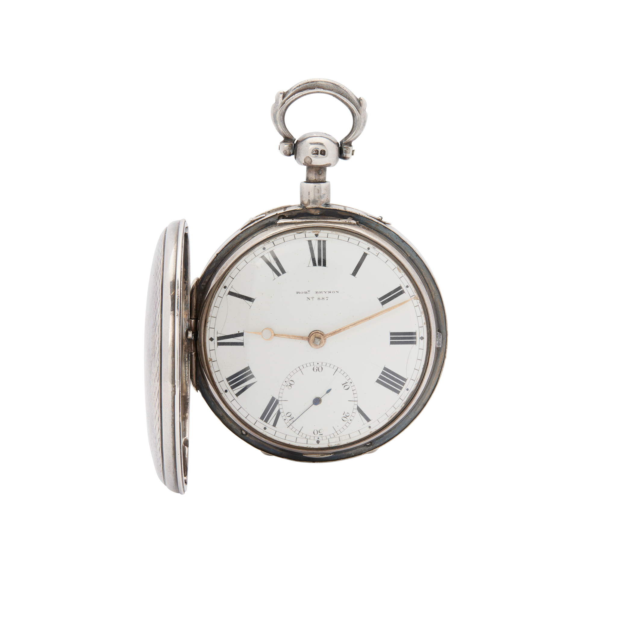 Robert Bryson, Edinburgh. A very unusual silver hunting cased key-wind quarter repeating pocket watch