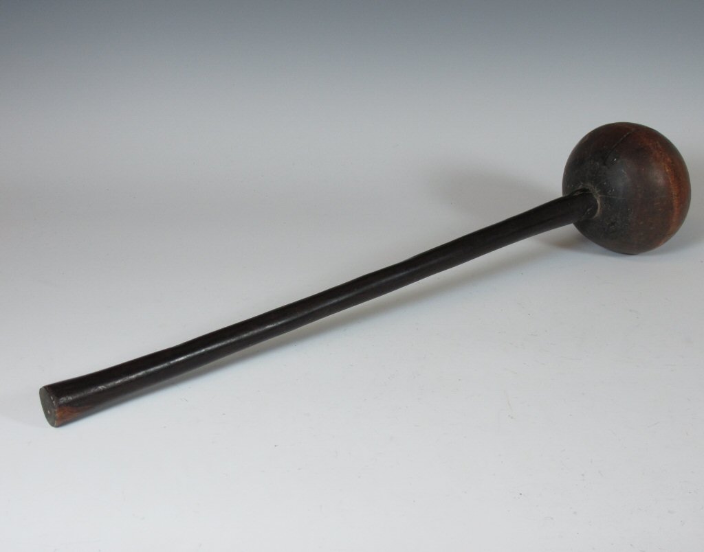 Two African wood clubs