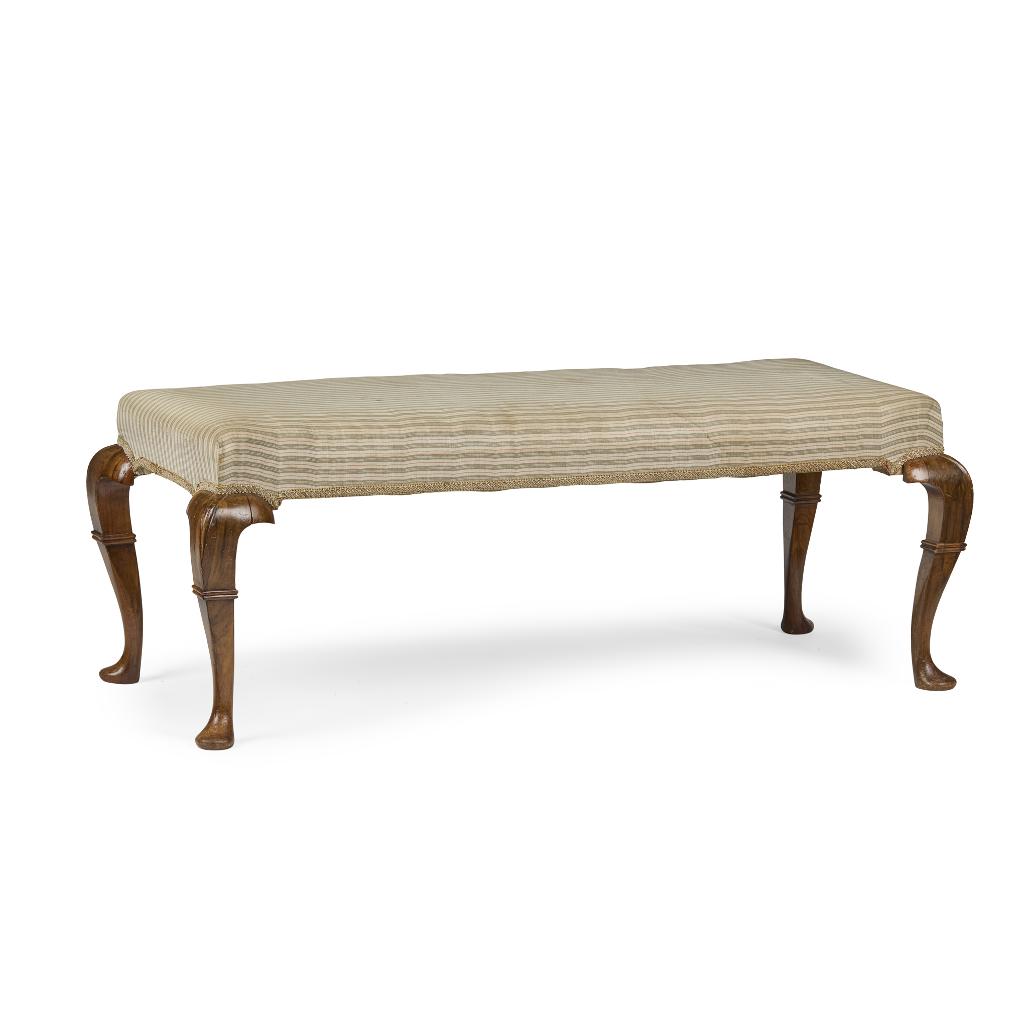 GEORGE I STYLE WALNUT LONG STOOL