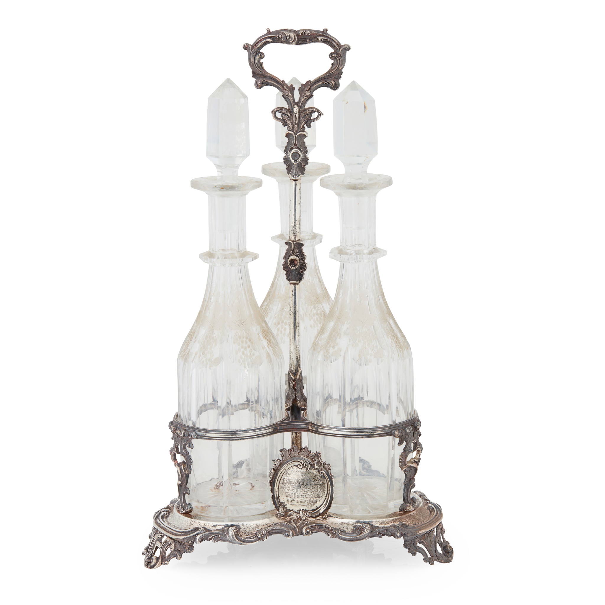 A VICTORIAN DECANTER STAND