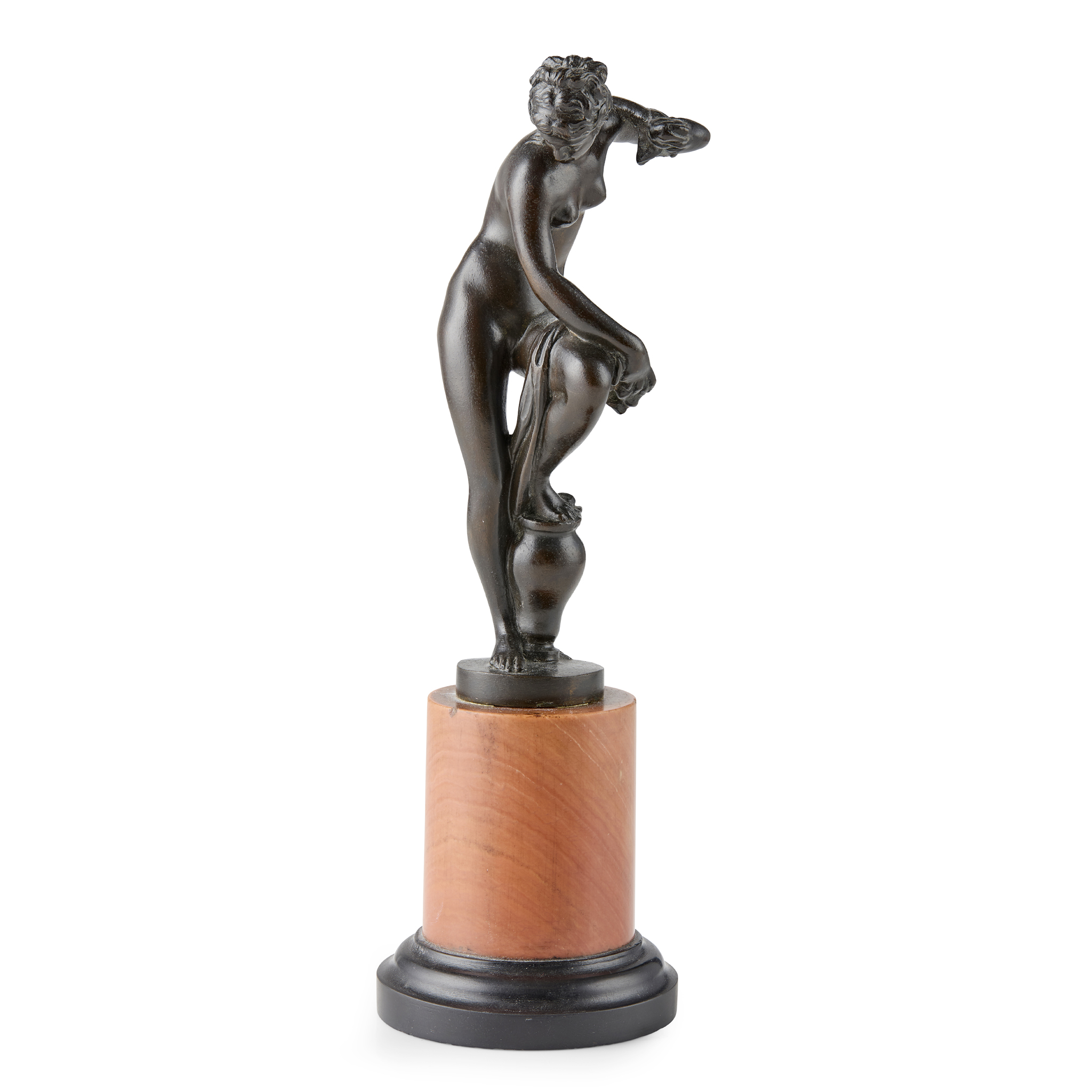ITALIAN BRONZE FIGURE OF BATHING VENUS, AFTER GIAMBOLOGNA