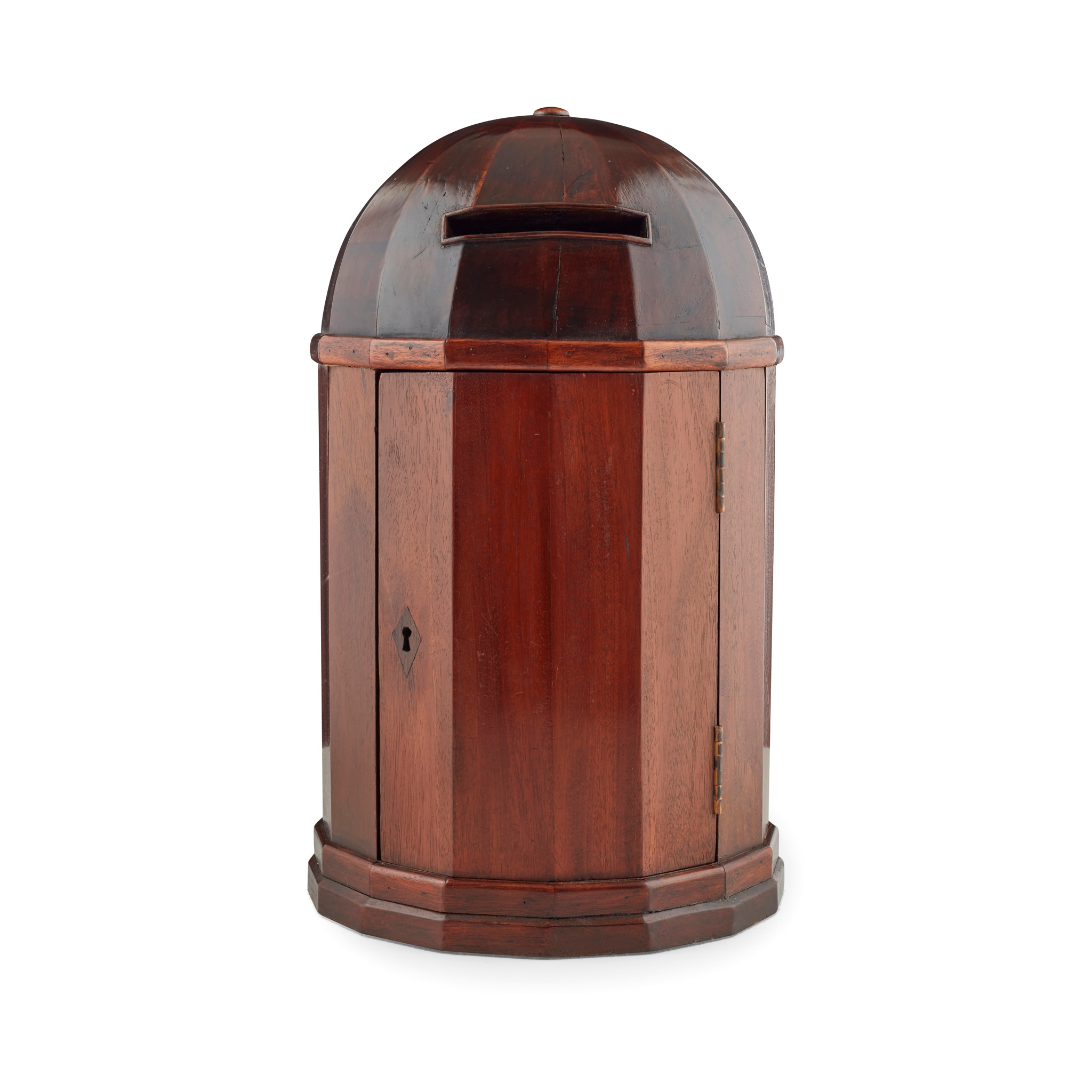 EDWARDIAN MAHOGANY COUNTRY HOUSE POST BOX