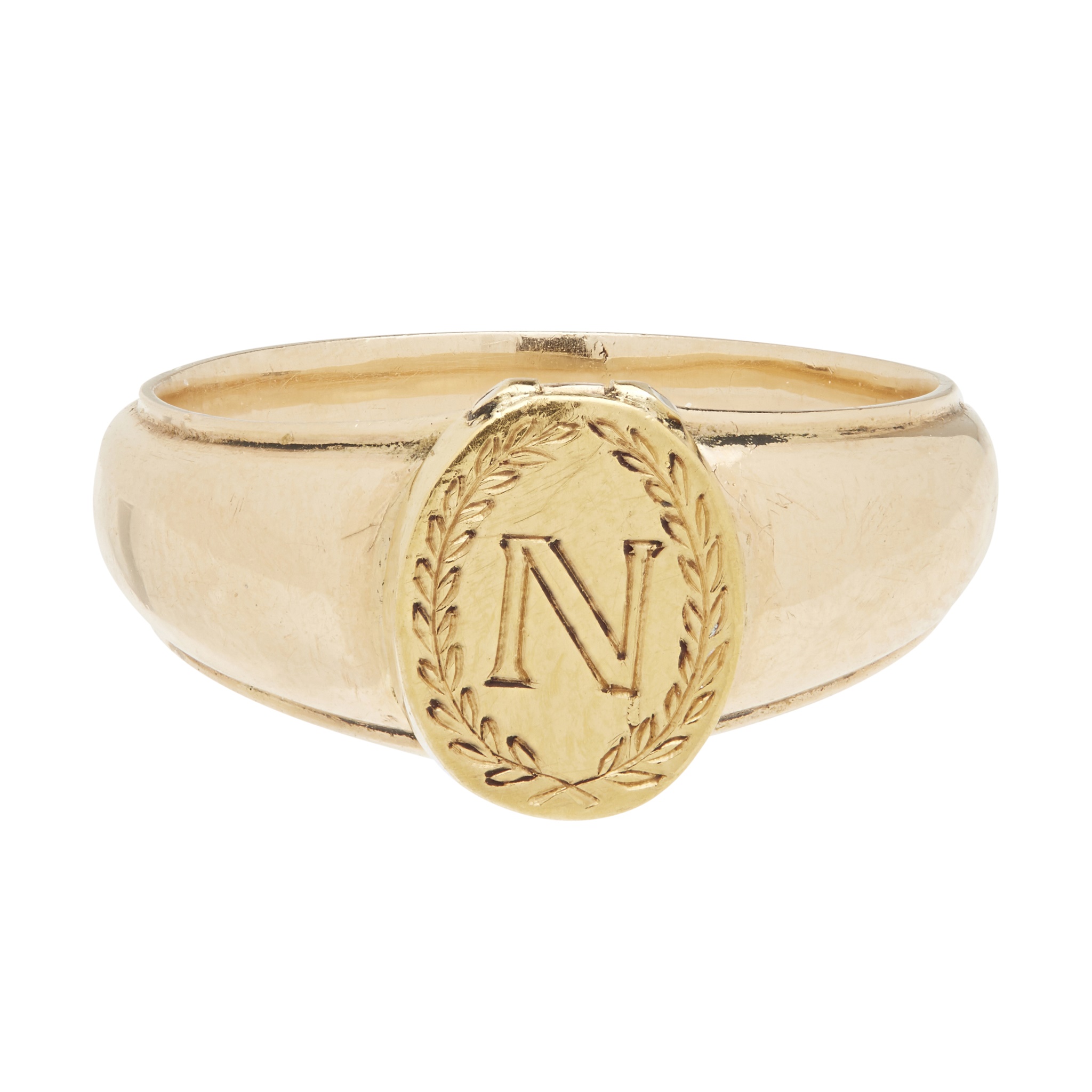 A 19th century Napoleon III portrait signet ring