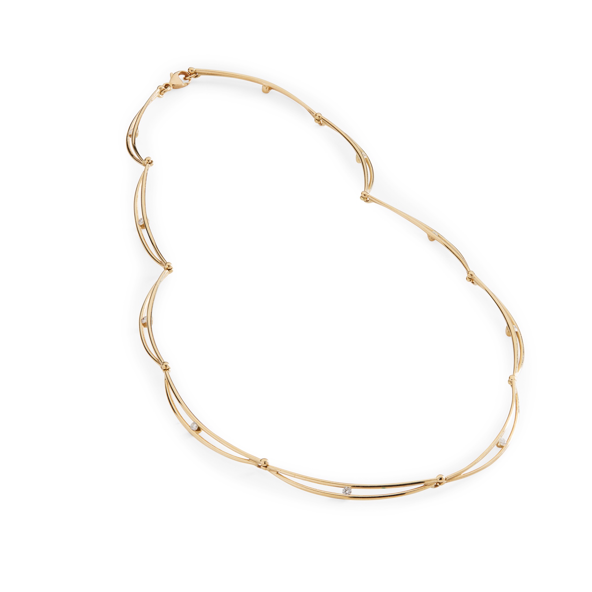 A diamond necklace, by Ola Gorie